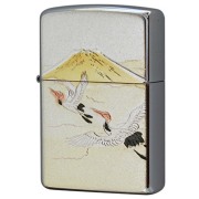 Zippo ジッポー 電鋳板 プレート貼り 和柄 伝統工芸 鶴富士