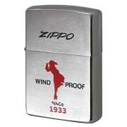 絶版/ヴィンテージ Zippo ジッポー 中古 2024年製造 Windy ウインディ イタリック WIND PROOF SINCE1933 赤  [A]使用感少なく状態が良い