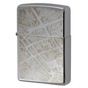 絶版/ヴィンテージ Zippo ジッポー 中古 2004年製造 ZIPPO LANVIN en Bleu ランバン オン ブルー 地図  [S]ほぼ新品同様