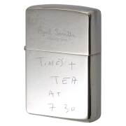 絶版/ヴィンテージ Zippo ジッポー 中古 2001年製造 ZIPPO Paul Smith Collection ポール・スミス Times + Tea at 7:30  [S]ほぼ新品同様
