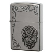 Zippo ジッポー スカル ドクロ 骸骨 アラベスク 唐草 シークレットガーデン The Seacret Garden TSG-B メール便可
