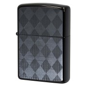 Zippo ジッポー アーガイル柄 ブラック チタンコーティング Titanium Coating Series Ti-BK-A（D） メール便可