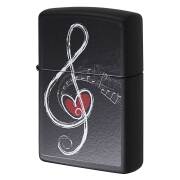 Zippo ジッポー 音符 ハート 音楽 Love Clef 46840 メール便可