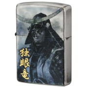 Zippo ジッポー 諏訪原寛幸 七大陸 戦国武将 銀メッキイブシ インクジェットプリント 伊達政宗 独眼竜