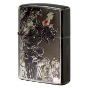 Zippo ジッポー 天野喜孝 Amano Yoshitaka F-6-街 銀メッキいぶし 80221