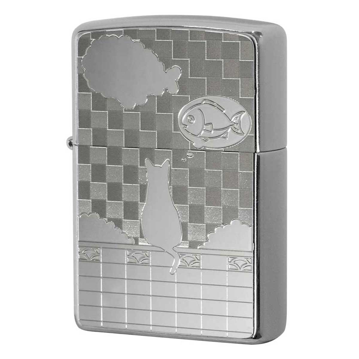 Zippo ジッポー ネコ 猫 Cat With 雲 #200 メタルプレート 2MP-雲 メール便可