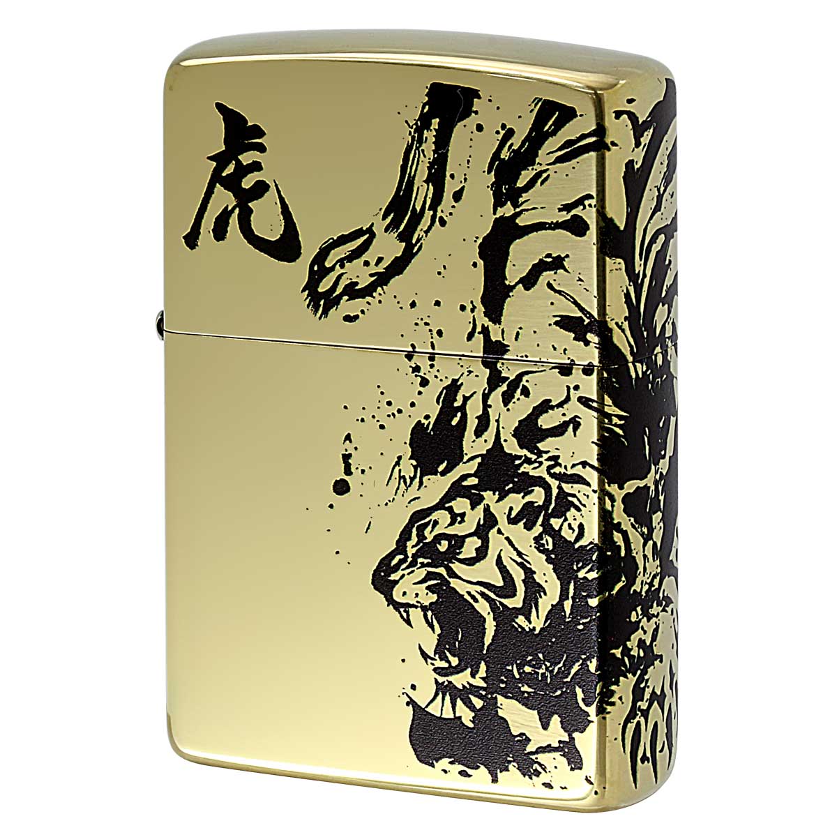 Zippo ジッポー タイガー 龍虎 墨絵繋ぎ絵 ブラス 虎BI