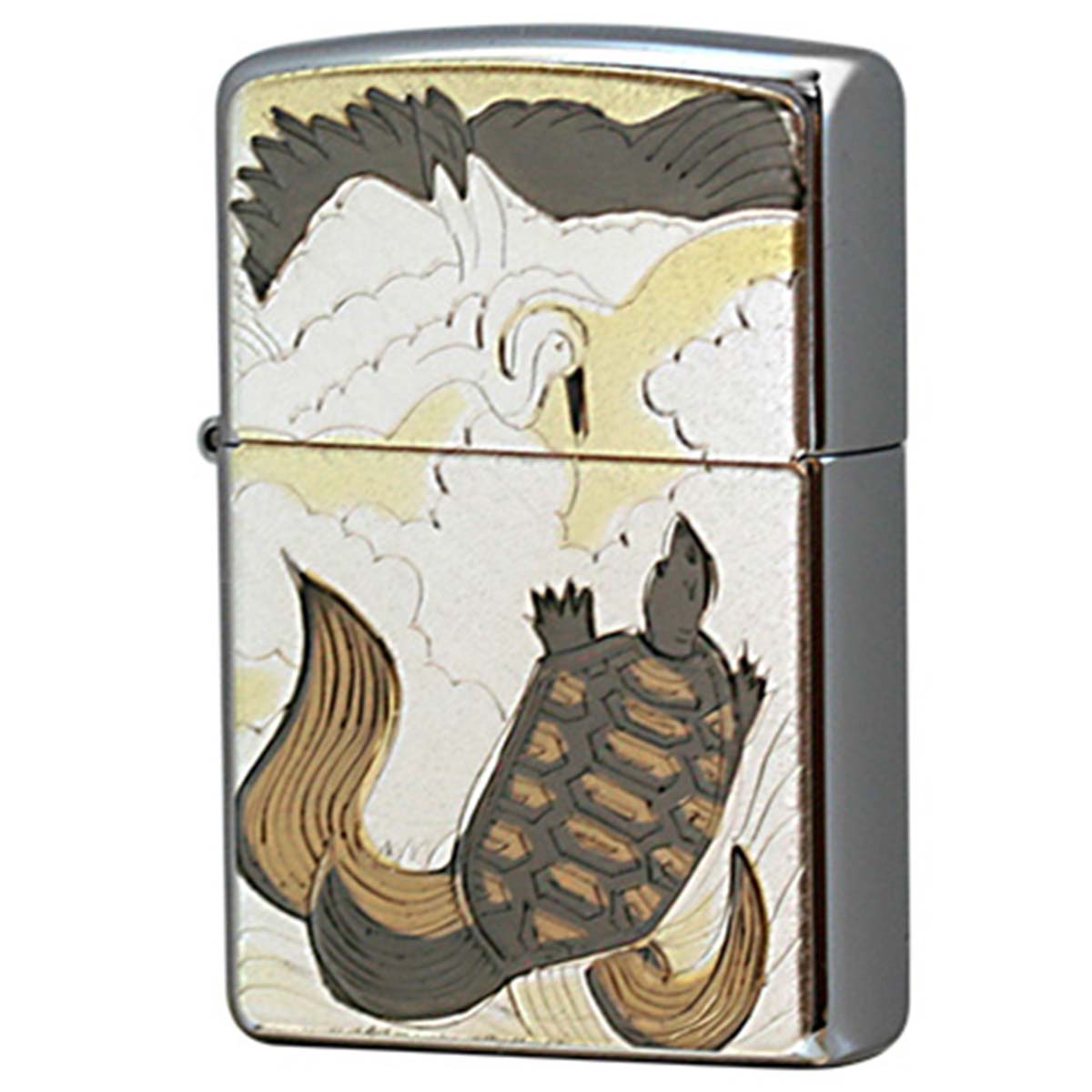 Zippo ジッポー 電鋳板 亀 メール便可