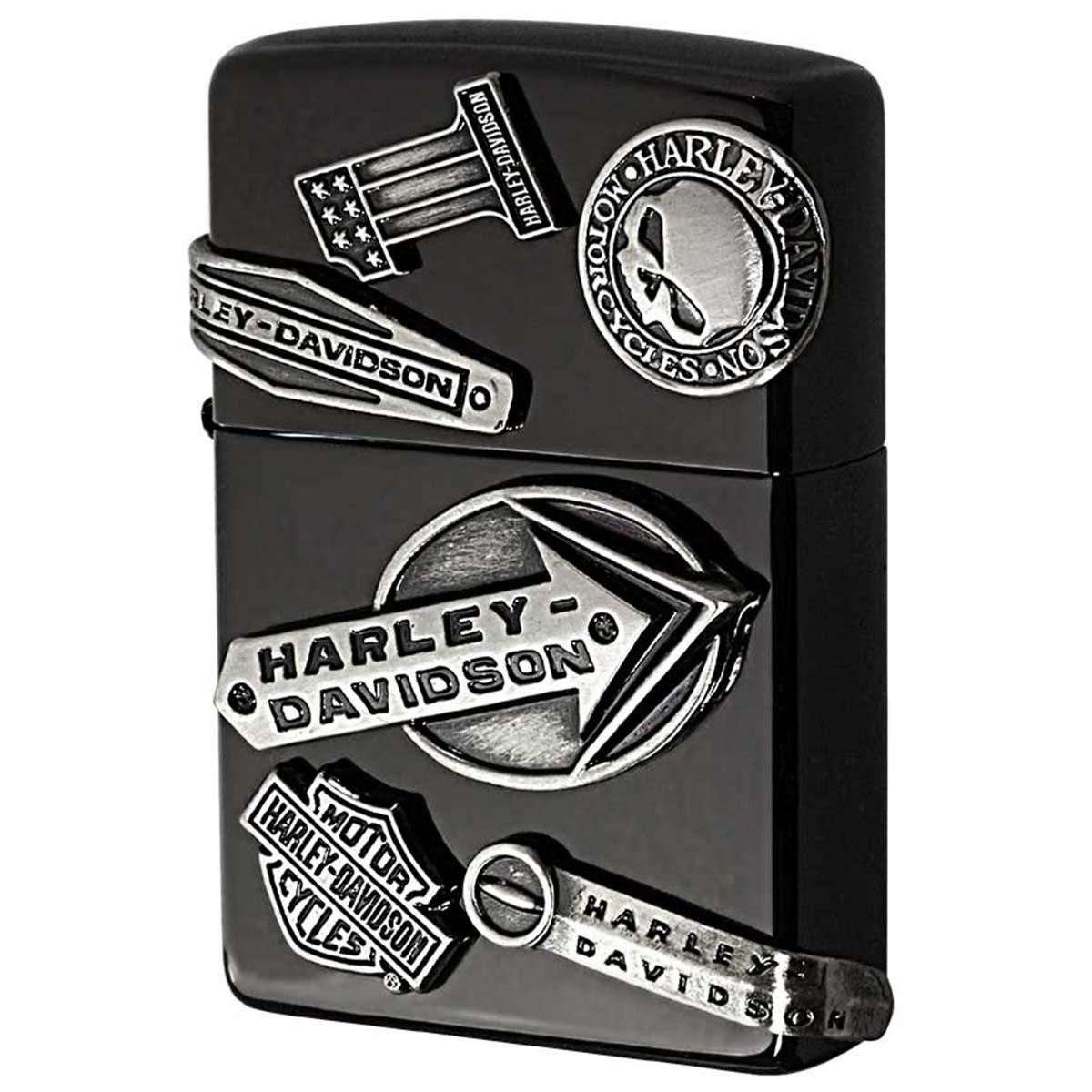 Zippo ジッポー ハーレーダビッドソン 日本限定モデル バイク 二輪 モーターサイクル  Harley Davidson ブラックイオンコーティング メイクメタル オフィシャルライセンス品 HDP-62