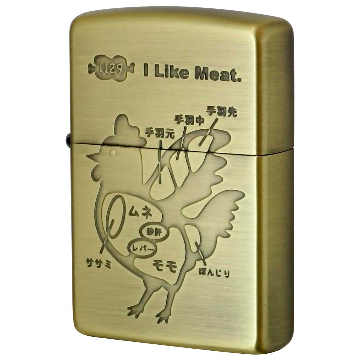Zippo ジッポー 鳥 チキン 肉 アイ ライク ミート ブラス古美 I Lile Meet.  チキン BS