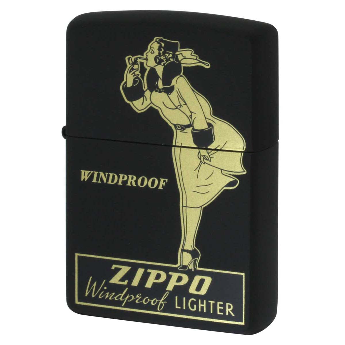 Zippo ジッポー ウインディ ウインドプルーフ レディ ブラックマット Windy WINDPROOF LADY BKM BKM-1