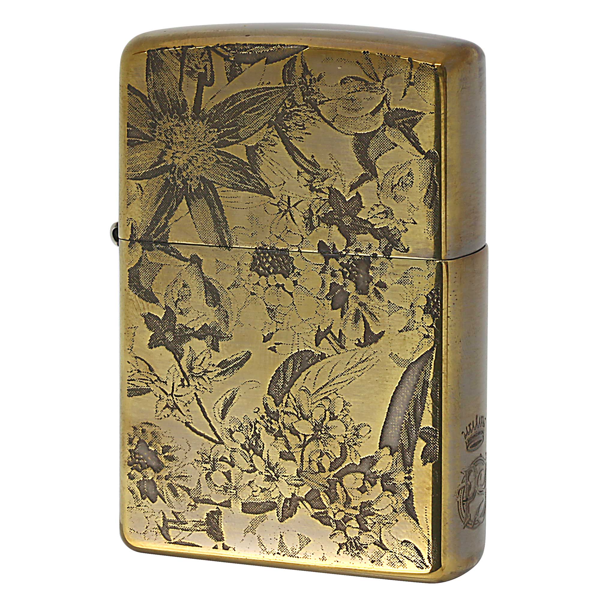 絶版/ヴィンテージ Zippo ジッポー 中古 2005年製造 ZIPPO Paul Smith Flower Design 両面 花柄 ブラス  [S]ほぼ新品同様