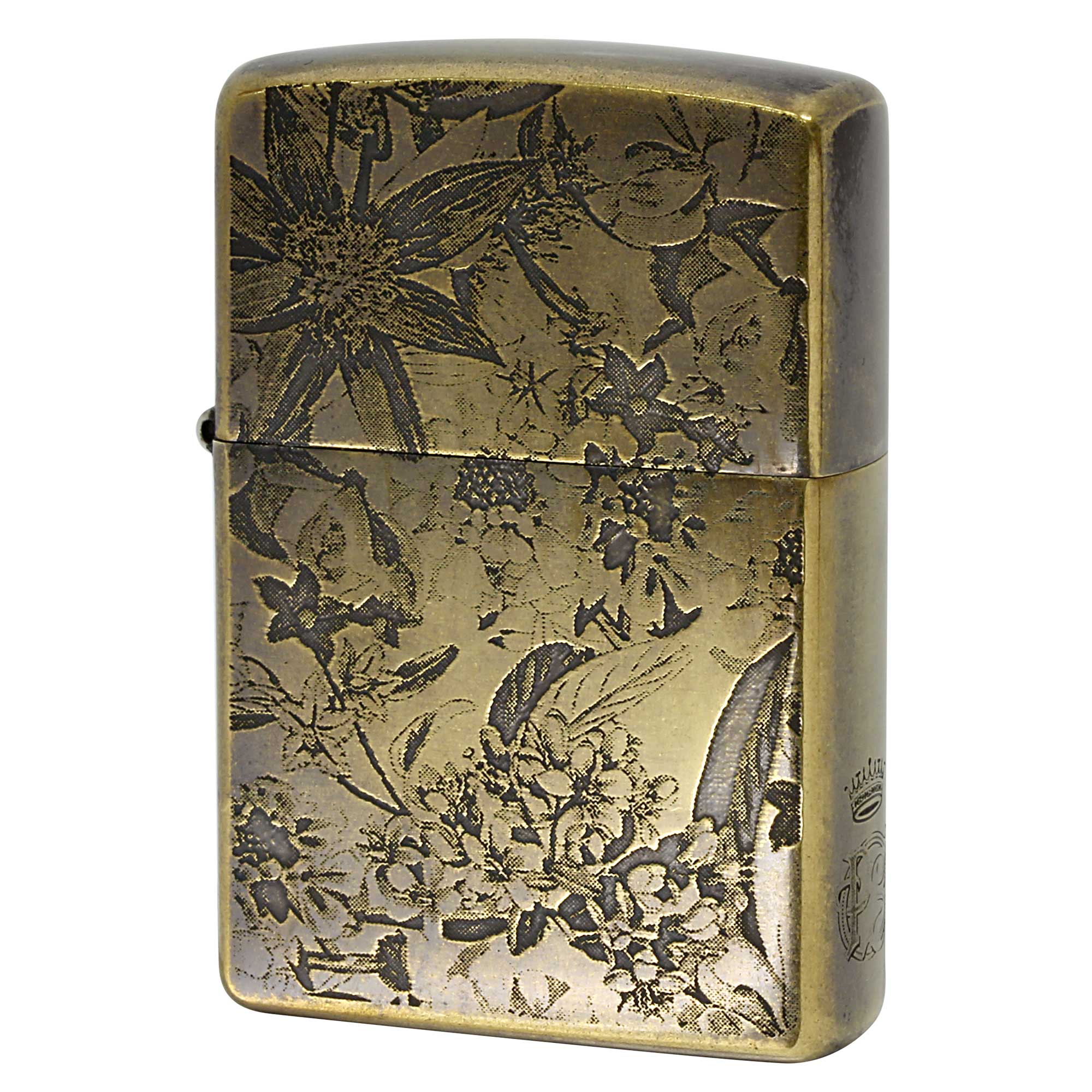 絶版/ヴィンテージ Zippo ジッポー 中古 2005年製造 ZIPPO Paul Smith Flower Design 両面 花柄 ブラス  [A]使用感少なく状態が良い