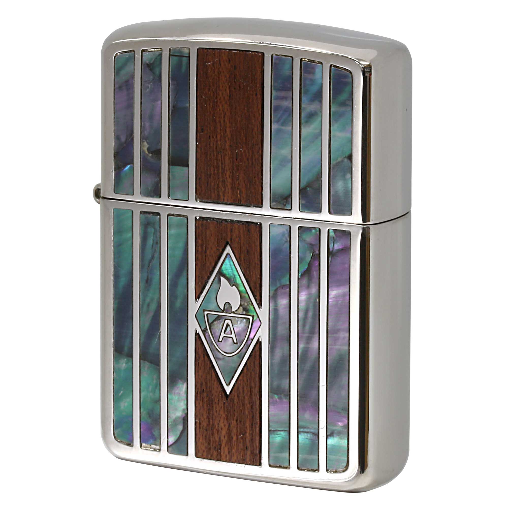 絶版/ヴィンテージ Zippo ジッポー 中古 2004年製造 アーマー シェル&ウッド  [A]使用感少なく状態が良い