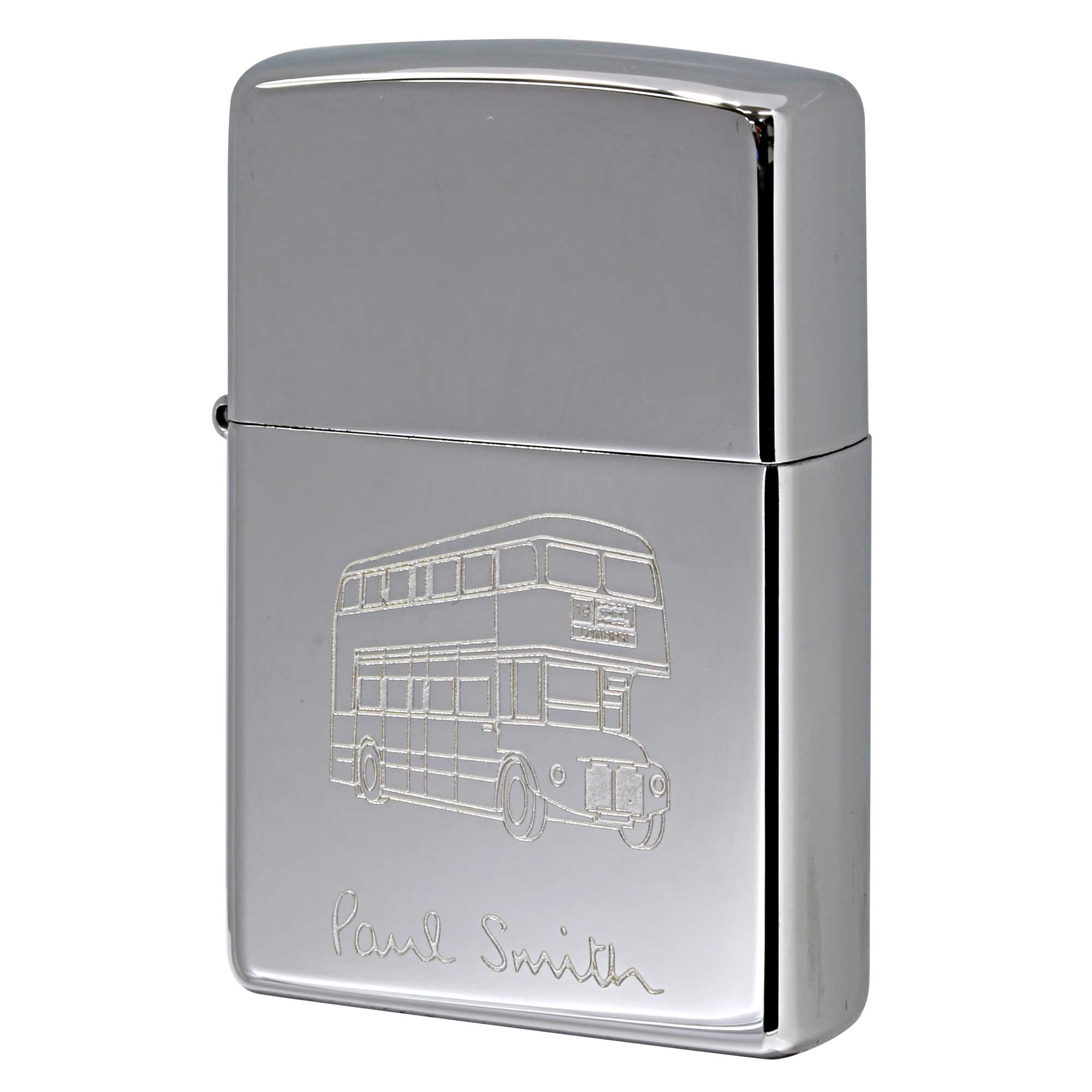 絶版/ヴィンテージ Zippo ジッポー 中古 2002年製造 ZIPPO Paul Smith 2階建てバス  [A]使用感少なく状態が良い