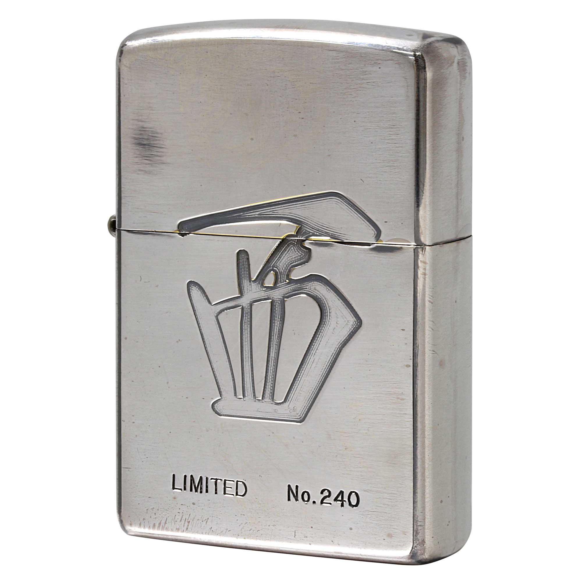 絶版/ヴィンテージ Zippo ジッポー 中古 2005年製造 麻雀パイ「西」 リミテッド シリアルNo.240  [N]未使用・新品