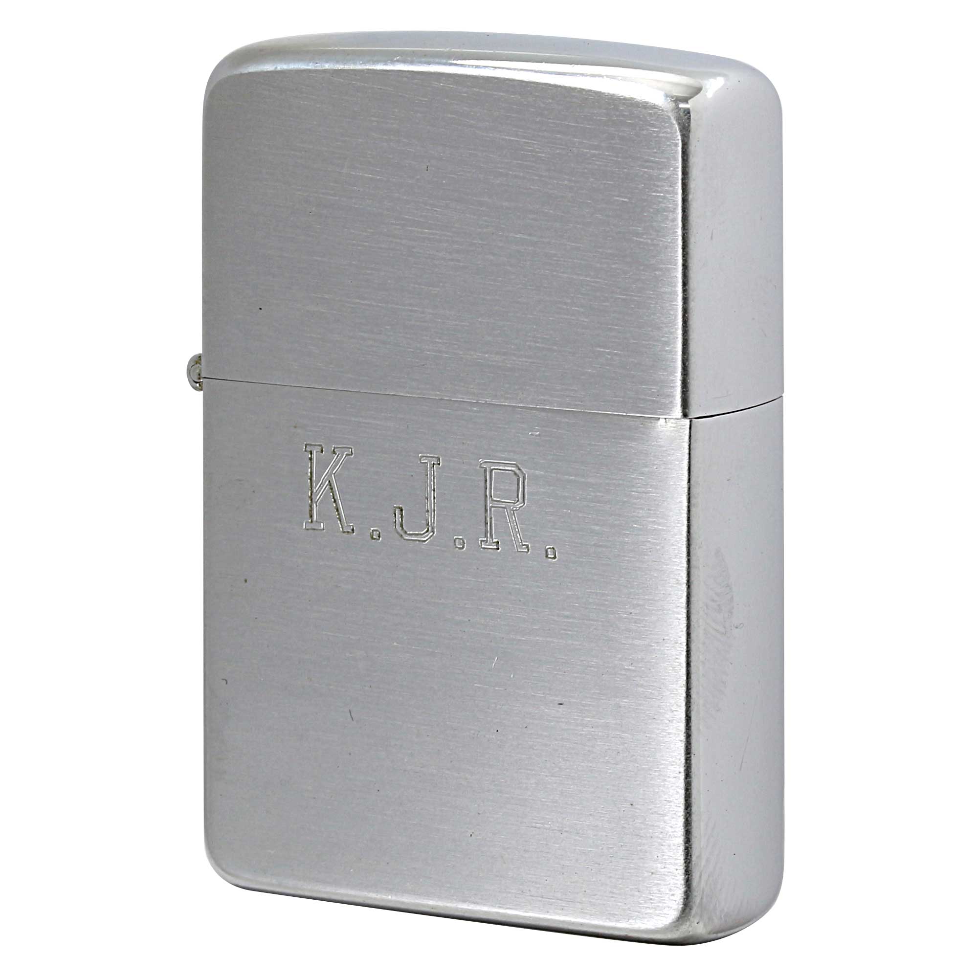 絶版/ヴィンテージ Zippo ジッポー 中古 1957年製造 No.200 ブラッシュドクローム 刻印あり  [B]使用感ありやや傷汚れあり