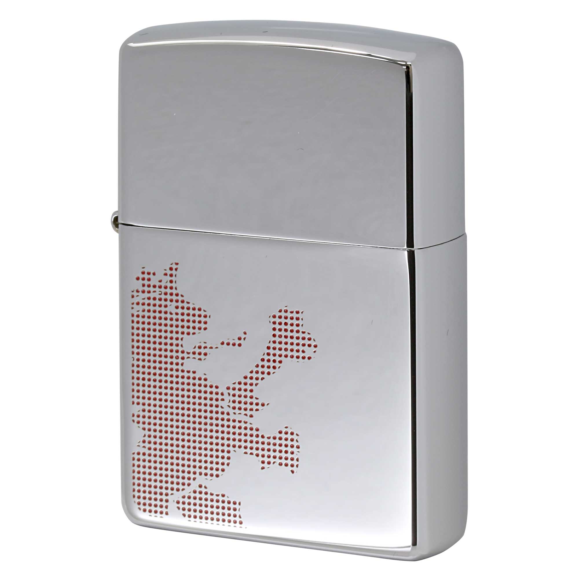 絶版/ヴィンテージ Zippo ジッポー 中古 2003年製造 ZIPPO R.Newbold 試作品 アールニューボールド #250 ライオン レッド  [S]ほぼ新品同様