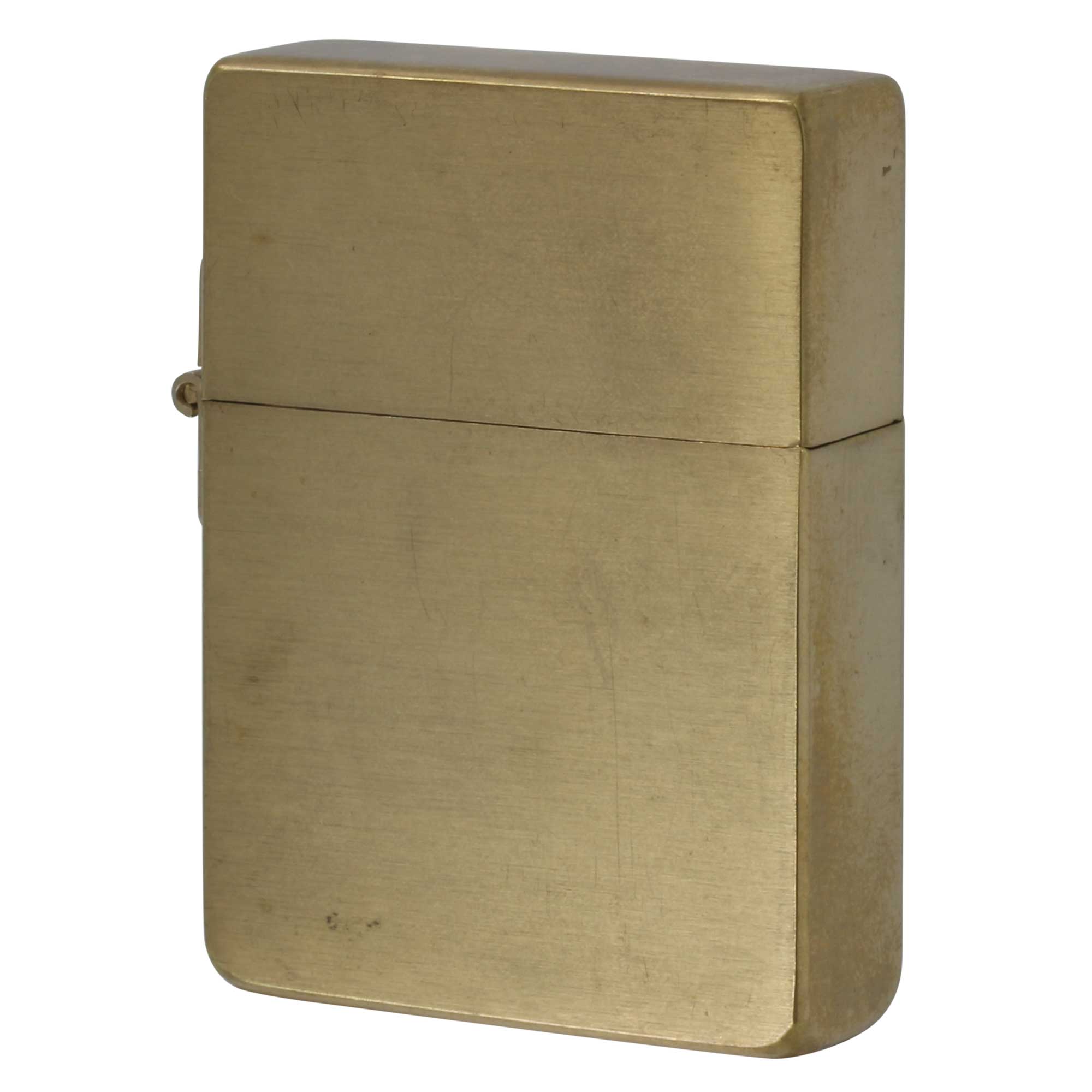 絶版/ヴィンテージ Zippo ジッポー 中古 2016年製造 1935レプリカ ソリッドブラス サテーナ  [B]使用感ありやや傷汚れあり