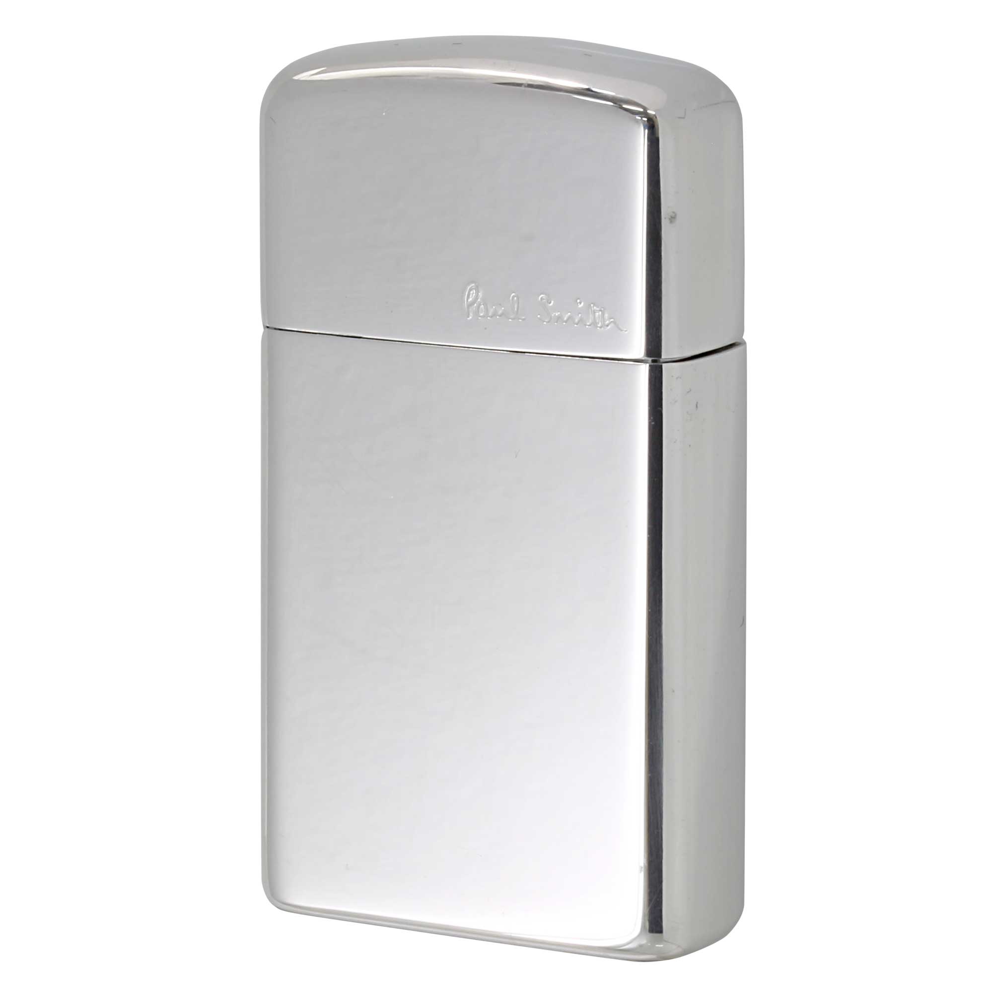 絶版/ヴィンテージ Zippo ジッポー 中古 2000年製造 ZIPPO Paul Smith ポール・スミス スリム アルミケース SLIM Aluminum case シルバー鏡面  [B]使用感ありやや傷汚れあり