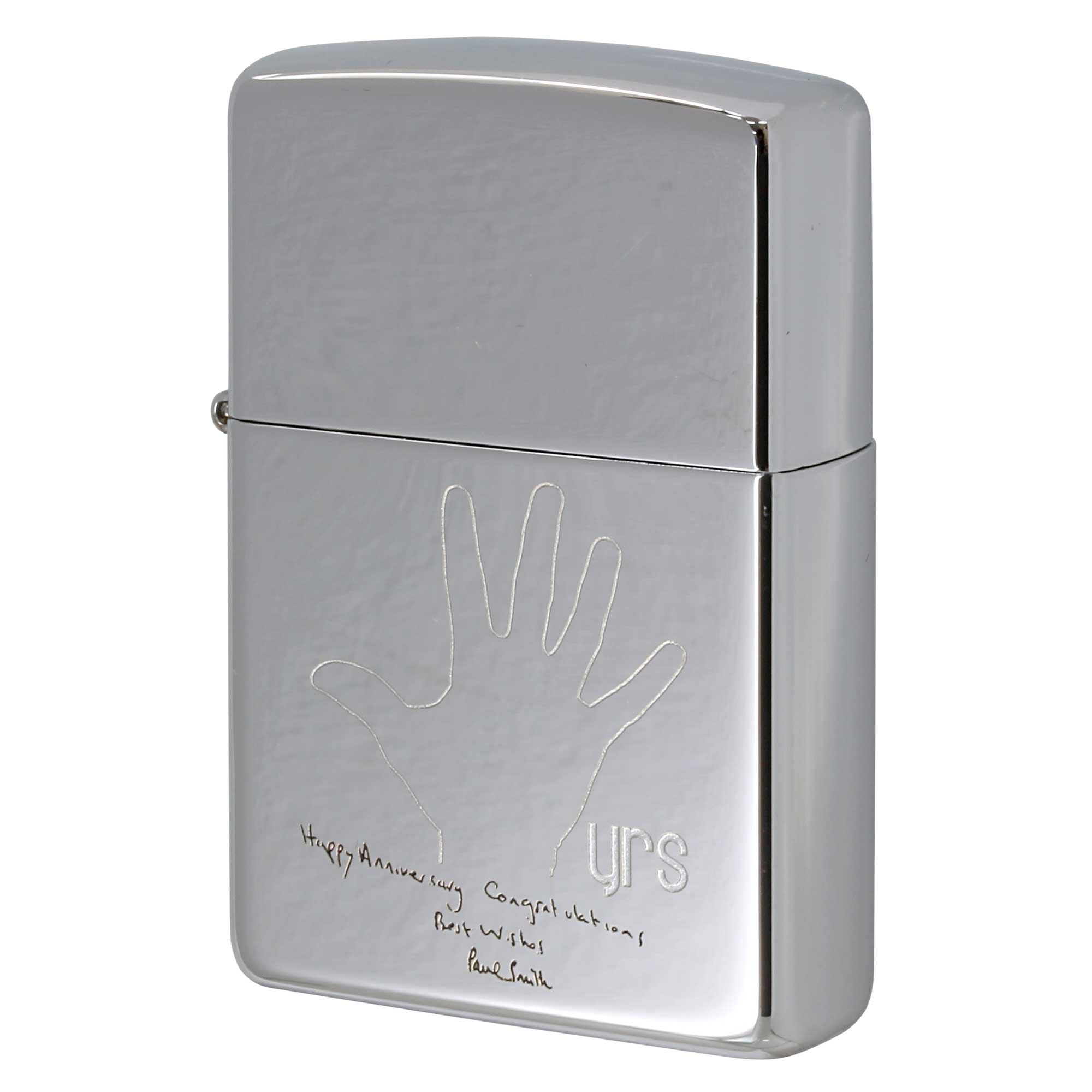 絶版/ヴィンテージ Zippo ジッポー 中古 2002年製造 ZIPPO Paul Smith ポール・スミス 手 ハンド YRS  [S]ほぼ新品同様
