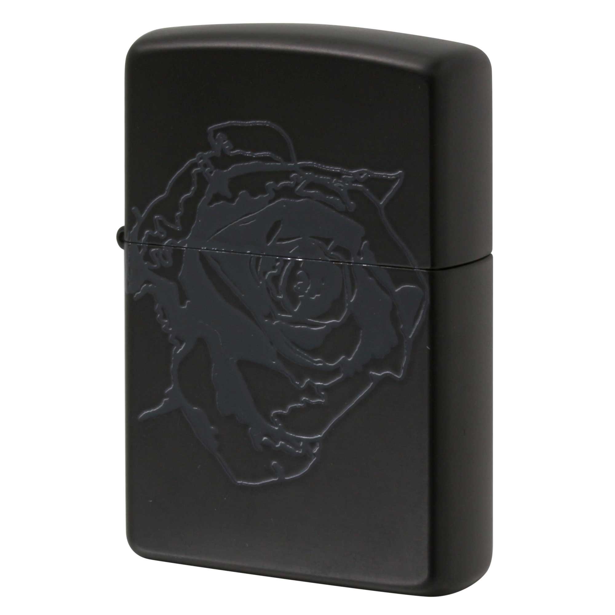 絶版/ヴィンテージ Zippo ジッポー 中古 2003年製造 ZIPPO Paul Smith ポール・スミス 薔薇 ROSE ブラックマット  [S]ほぼ新品同様