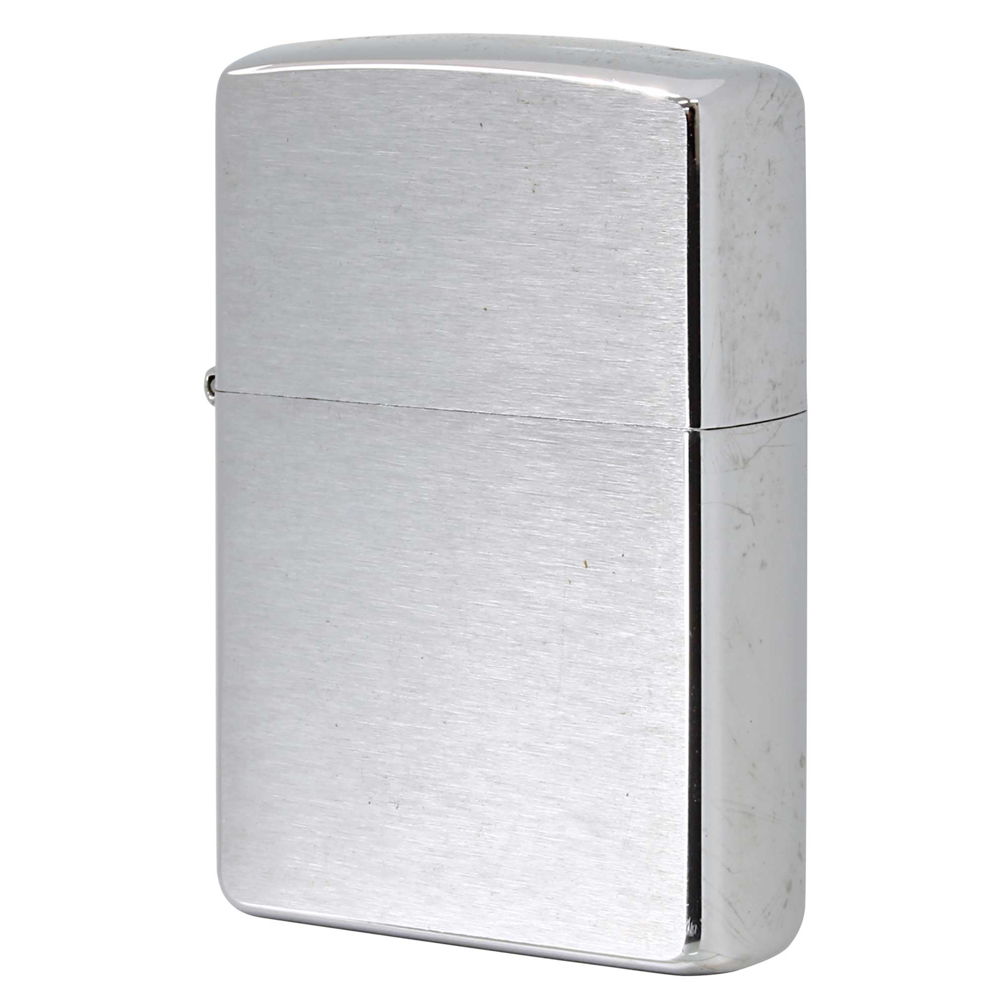 絶版/ヴィンテージ Zippo ジッポー 中古 2001年製造 No.200 ブラッシュドクローム  [B]使用感ありやや傷汚れあり
