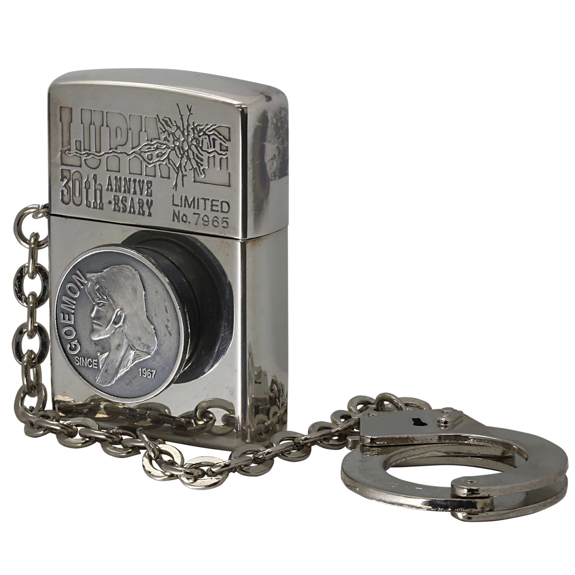 絶版/ヴィンテージ Zippo ジッポー 中古 1997年製造 限定 ルパン三世 30th Anniversary 手錠タイプ 石川五右衛門 No.7955  [S]ほぼ新品同様