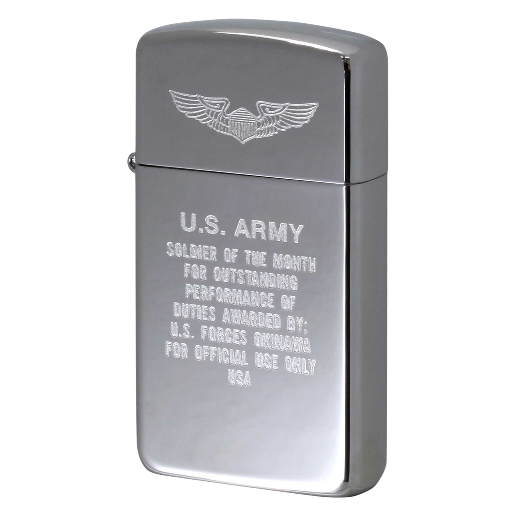 絶版/ヴィンテージ Zippo ジッポー 中古 2005年製造 スリム 沖縄米軍 U.S. ARMY OKINAWA  [S]ほぼ新品同様