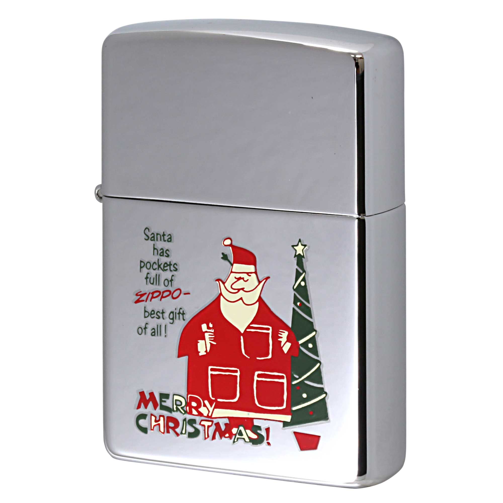 絶版/ヴィンテージ Zippo ジッポー 中古 1999年製造 クリスマスシリーズ MERRY CHRISTMAS！ サンタ  [S]ほぼ新品同様