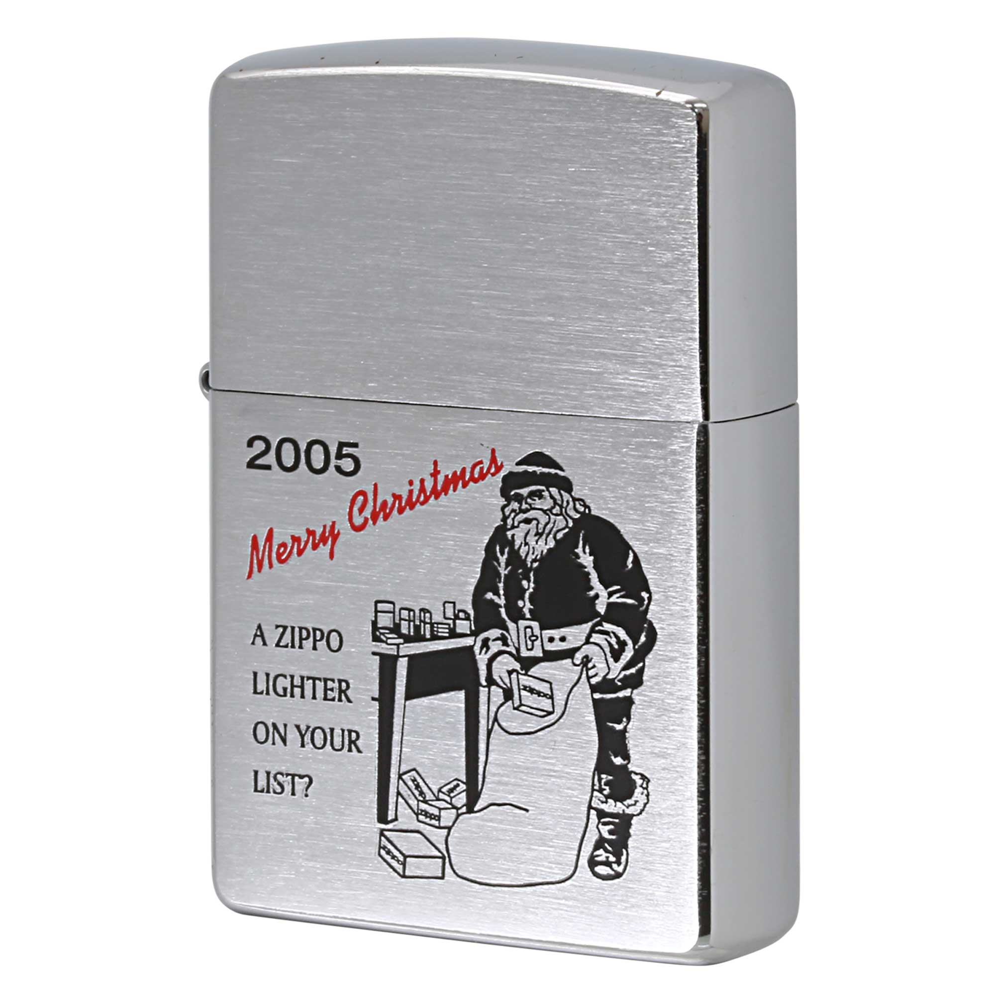 絶版/ヴィンテージ Zippo ジッポー 中古 2005年製造 2005年 Merry Christmas メリークリスマス サンタ  [S]ほぼ新品同様