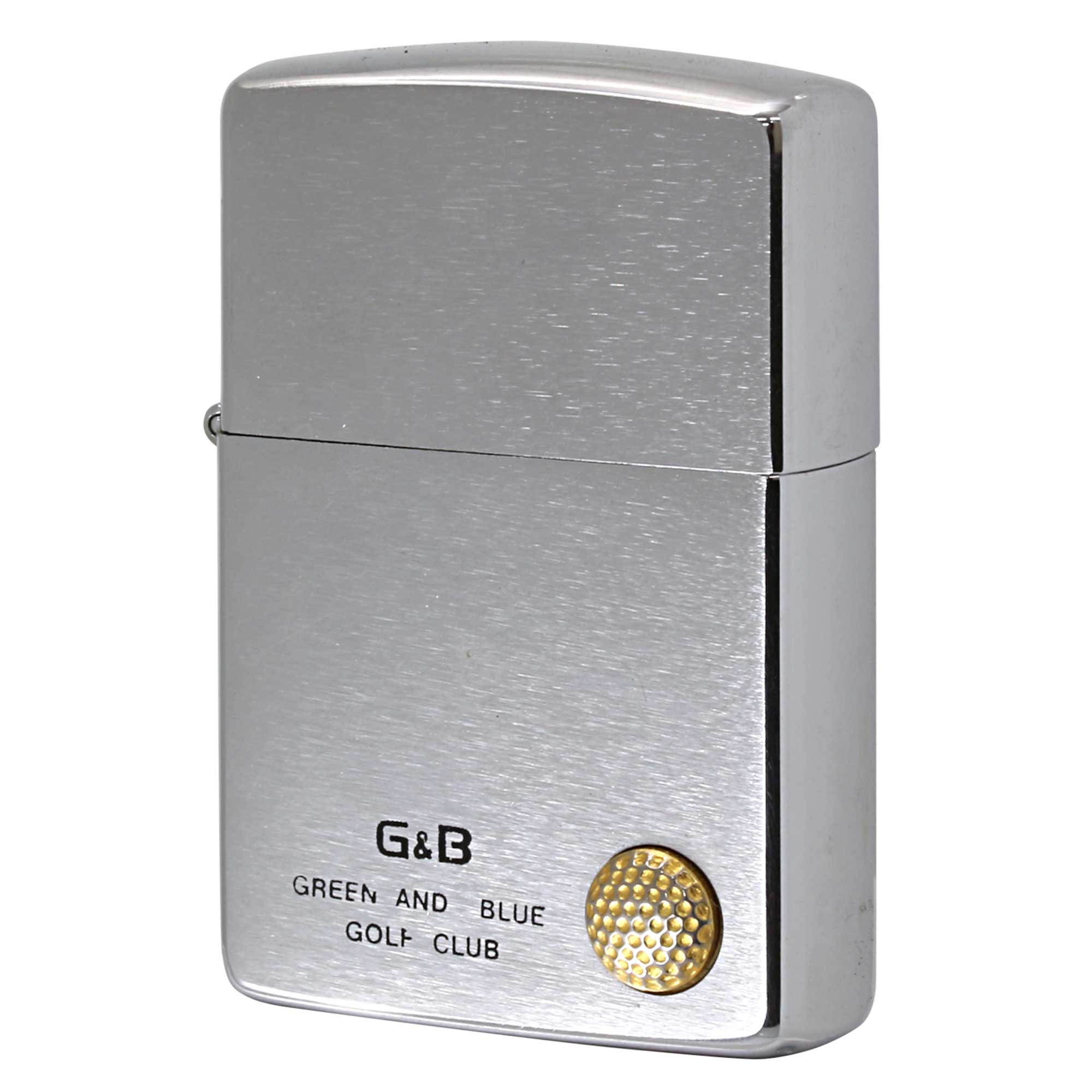 絶版/ヴィンテージ Zippo ジッポー 中古 1991年製造 G＆B GREEN AND BLUE GOLF CLUB  [A]使用感少なく状態が良い