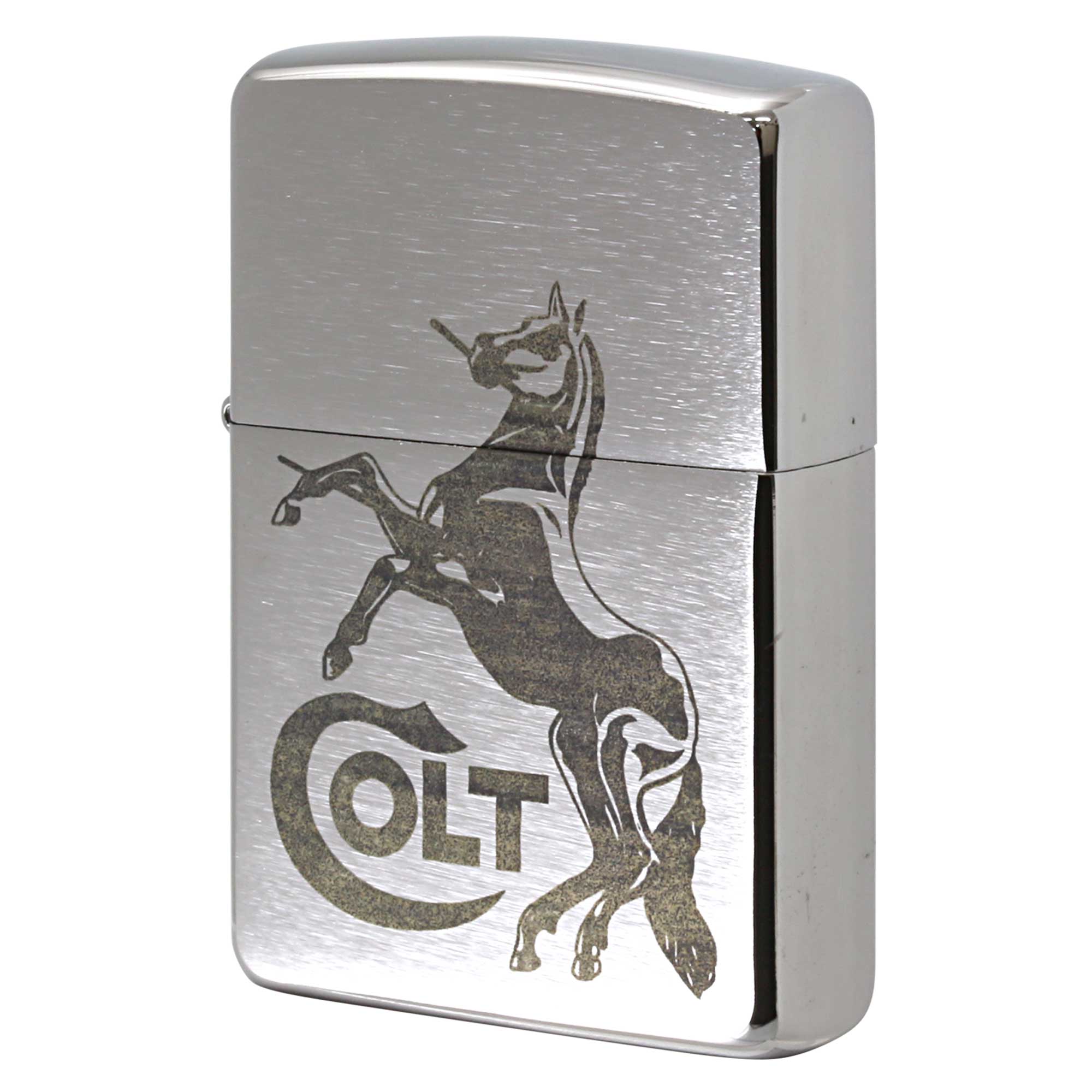 絶版/ヴィンテージ Zippo ジッポー 中古 2016年製造 COLT コルト・ファイヤーアームズ 馬  [N]未使用・新品
