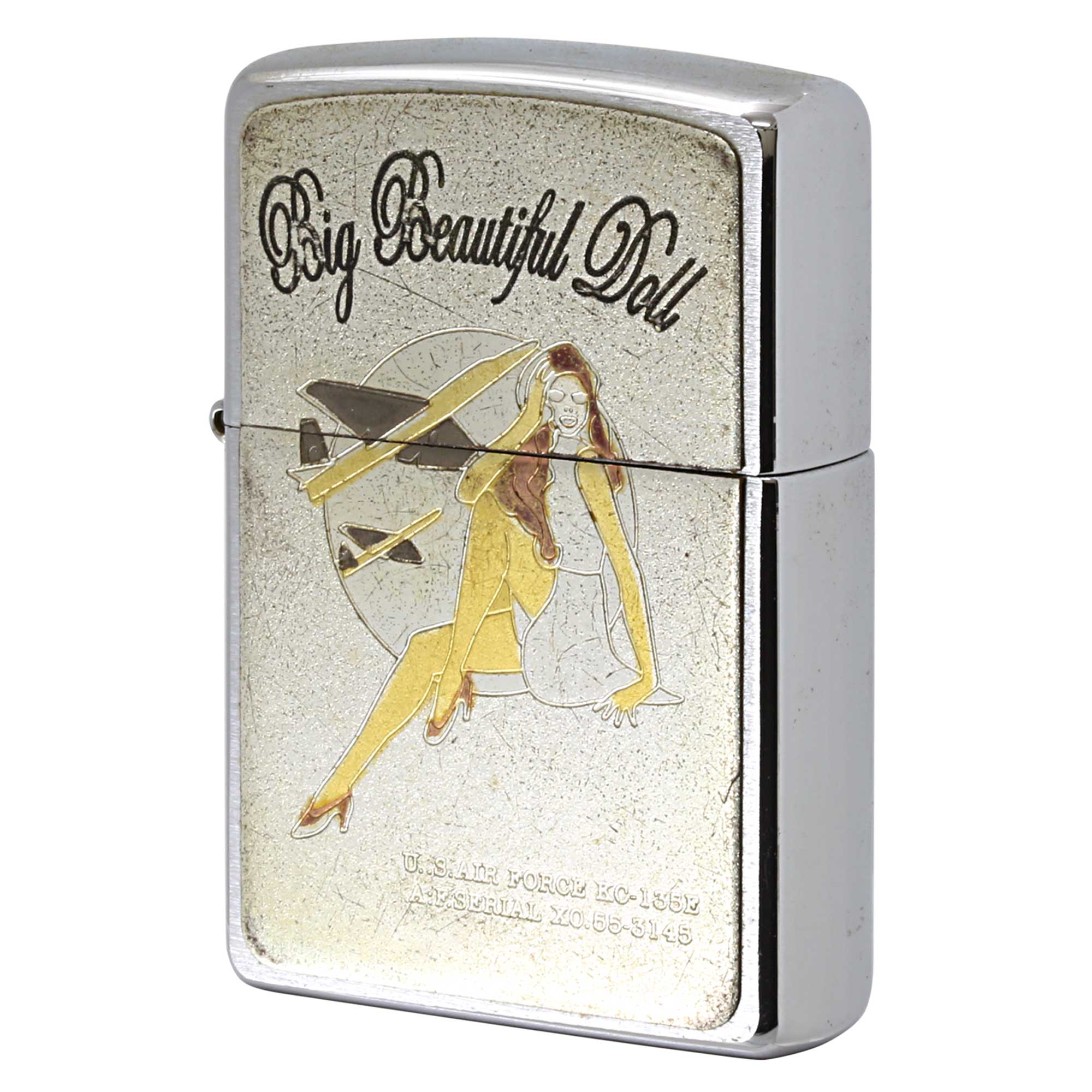 絶版/ヴィンテージ Zippo ジッポー 中古 2004年製造 Big Beautiful Doll USA AIR FORCE KC-135E  [A]使用感少なく状態が良い