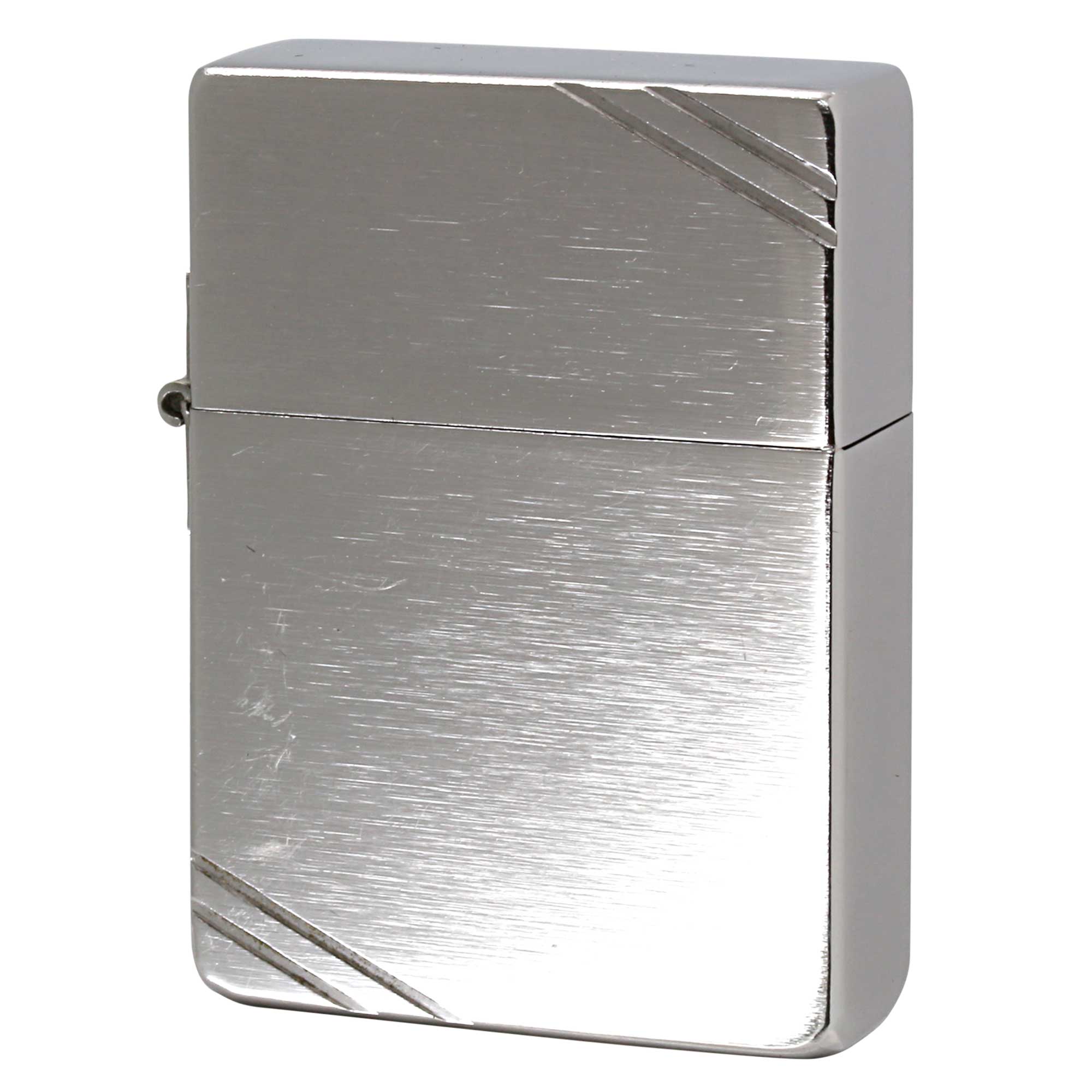 絶版/ヴィンテージ Zippo ジッポー 中古 2016年製造 1935レプリカ ブラッシュドクローム ダイアゴナルラン  No.1935  [B]使用感ありやや傷汚れあり