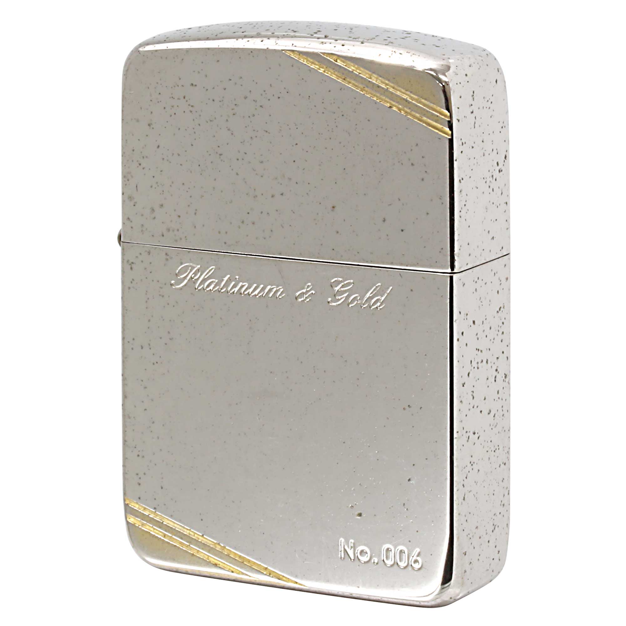 絶版/ヴィンテージ Zippo ジッポー 中古 2012年製造 1941レプリカ 41PTM&G プラチナ加工 シリアル番号 No.006  [B]使用感ありやや傷汚れあり