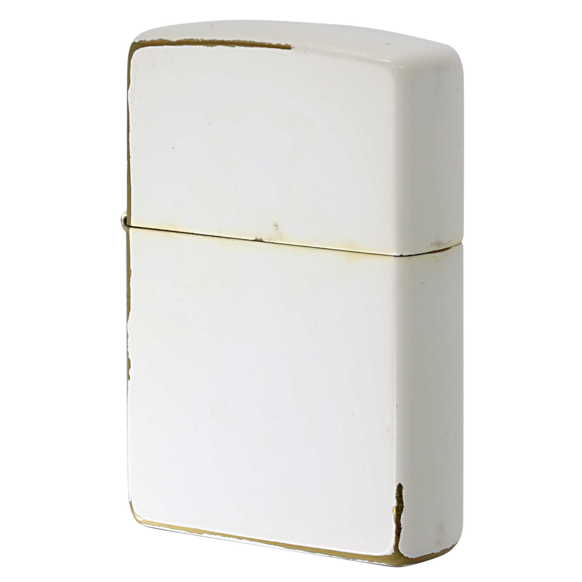 絶版/ヴィンテージ Zippo ジッポー 中古 2014年製造 Used Paint 20UP-W ホワイト  [C]使用感あり傷汚れあり