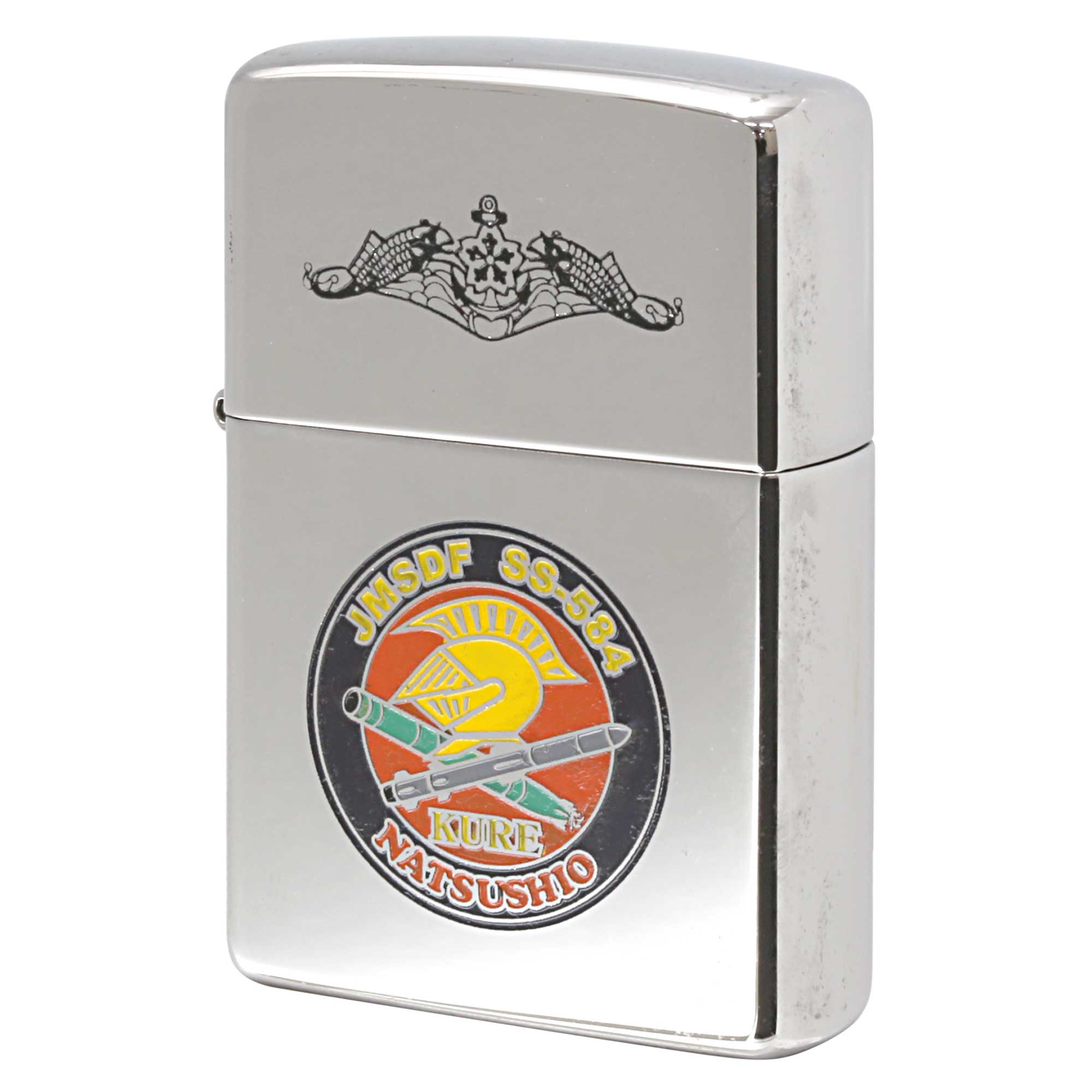 絶版/ヴィンテージ Zippo ジッポー 中古 2009年製造 海上自衛隊 潜水艦 なつしお JMSDF SS-584 NATSUSHIO  [A]使用感少なく状態が良い