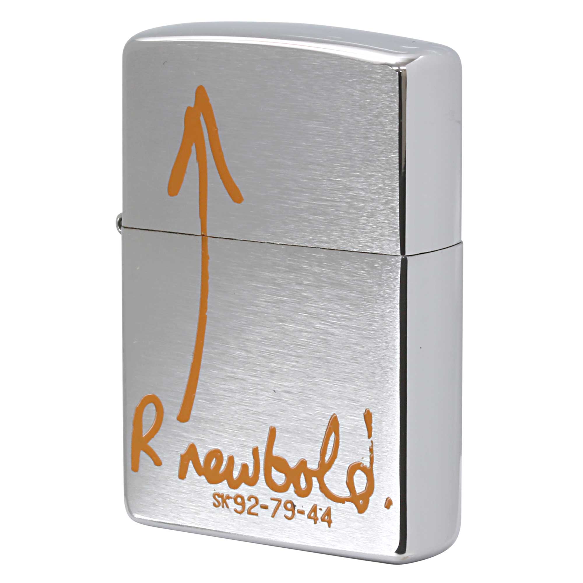絶版/ヴィンテージ Zippo ジッポー 中古 2000年製造 ZIPPO R.Newbold アールニューボールド SK92-79-44 ロゴ ペイント風  [S]ほぼ新品同様