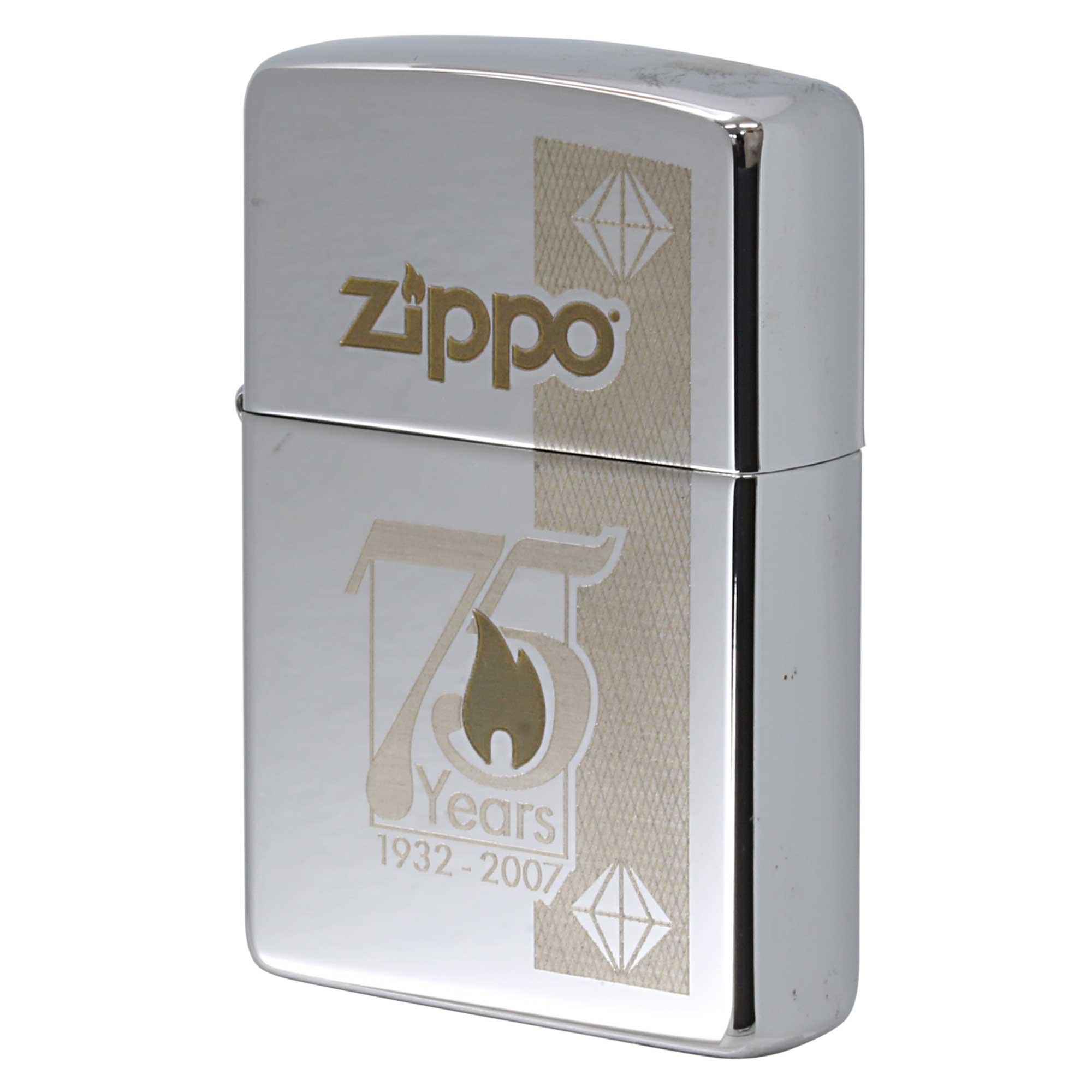 絶版/ヴィンテージ Zippo ジッポー 中古 2007年製造 1932-2007年 Zippo社創立75周年記念ジッポー 通常版  [A]使用感少なく状態が良い