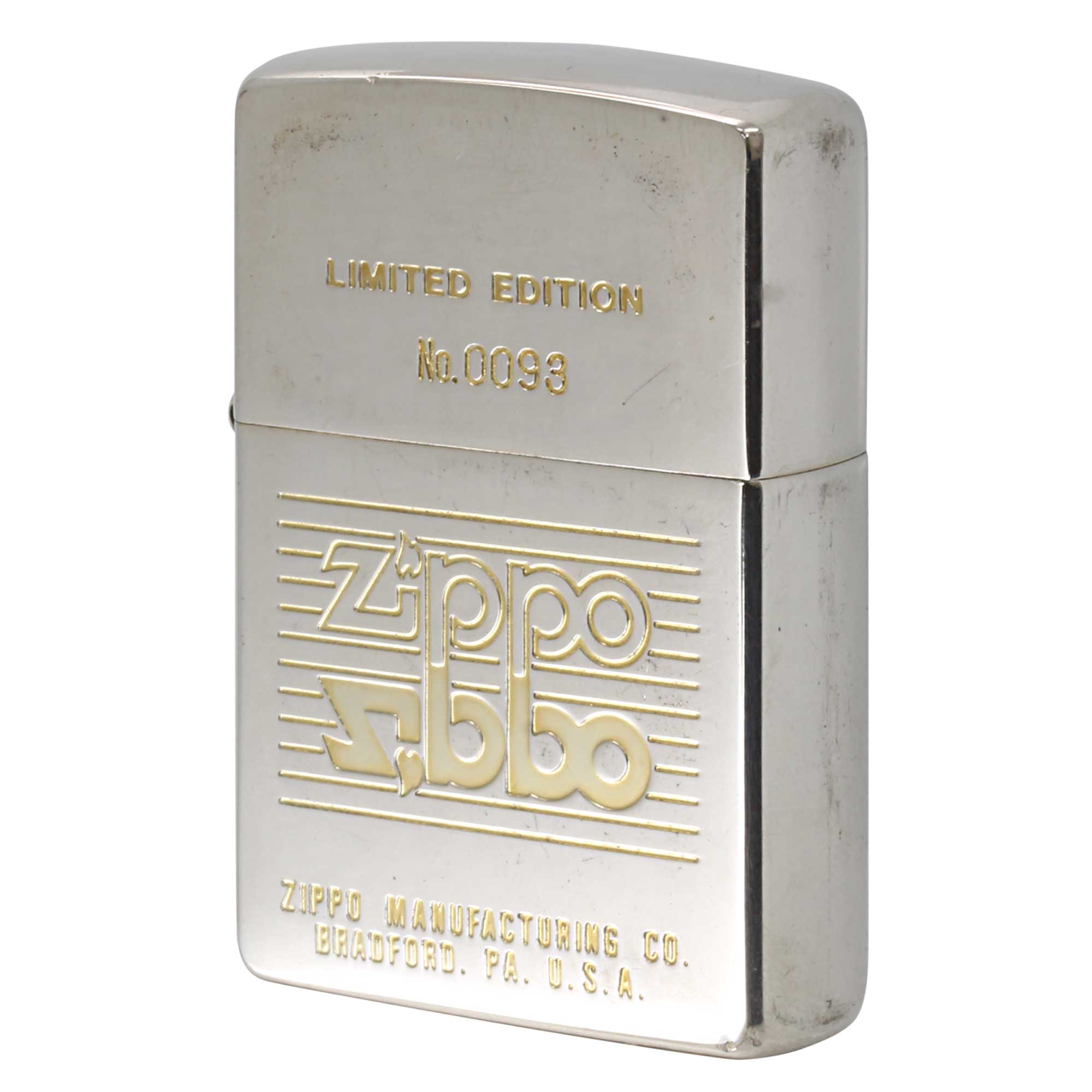 絶版/ヴィンテージ Zippo ジッポー 中古 2007年製造 ZIPPO LOGO LIMITED EDITION シリアルナンバー No.0093  [C]使用感あり傷汚れあり