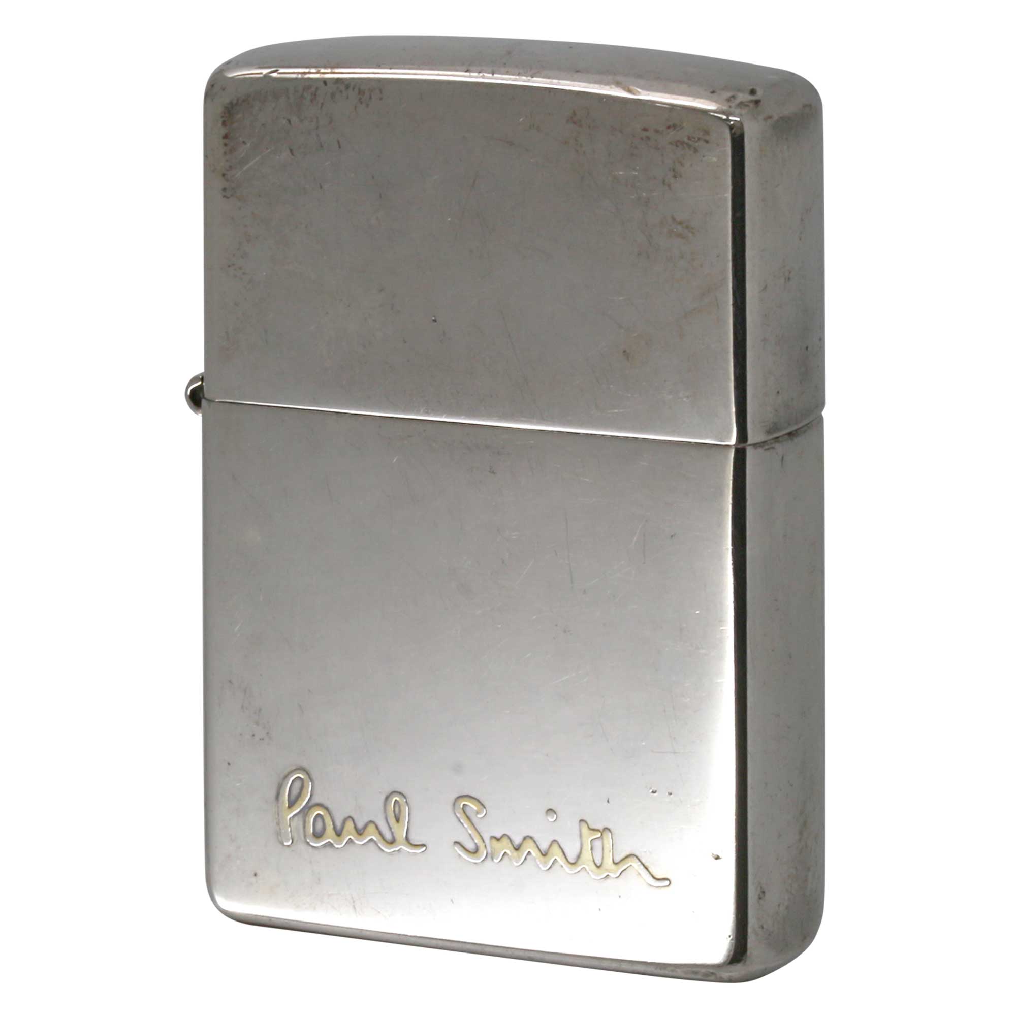 絶版/ヴィンテージ Zippo ジッポー 中古 1999年製造 Paul Smith ポール・スミス 逆エッチング 盛上げ ゴールド  [C]使用感あり傷汚れあり