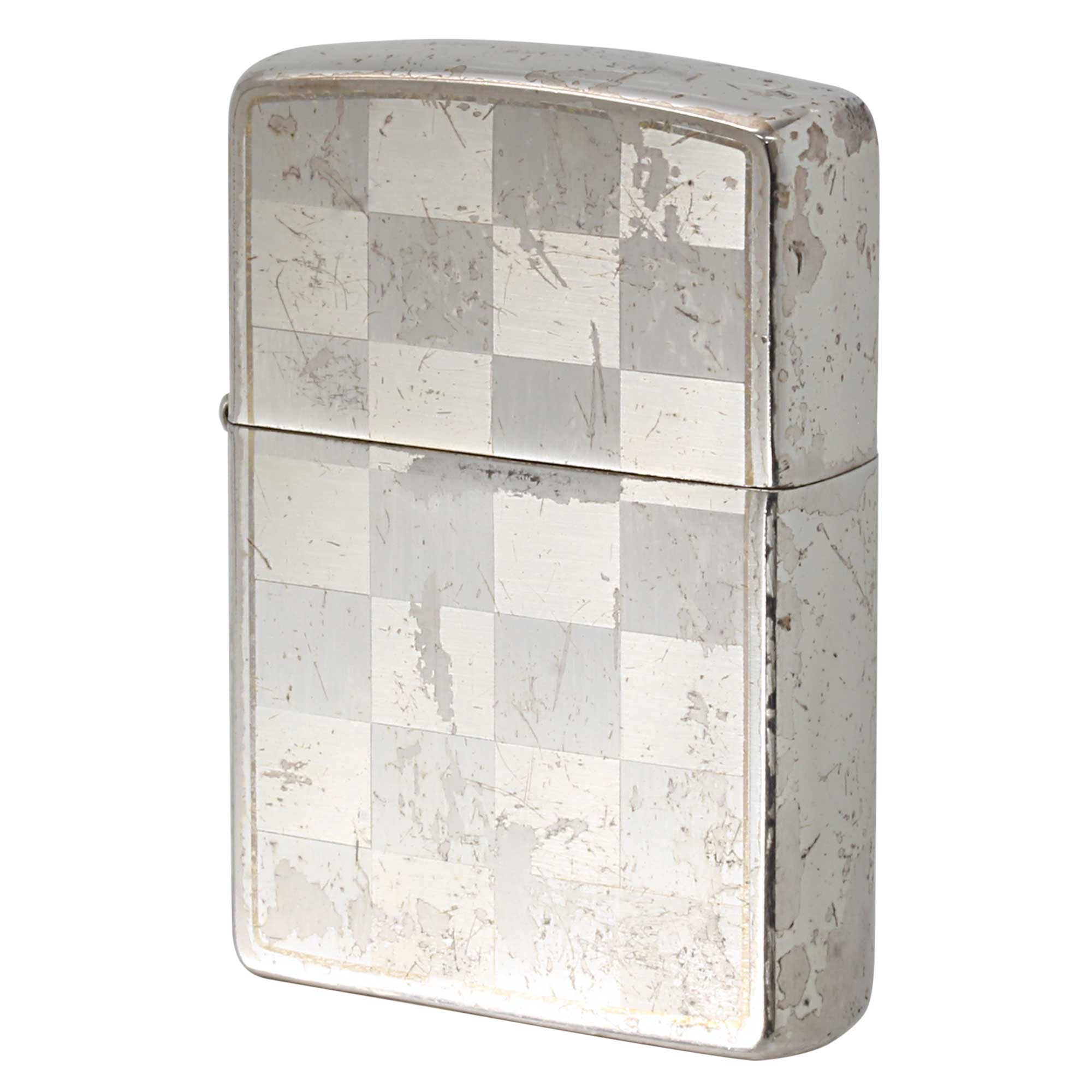 絶版/ヴィンテージ Zippo ジッポー 中古 2005年製造 チェック 2SS-CK2 両面  [C]使用感あり傷汚れあり