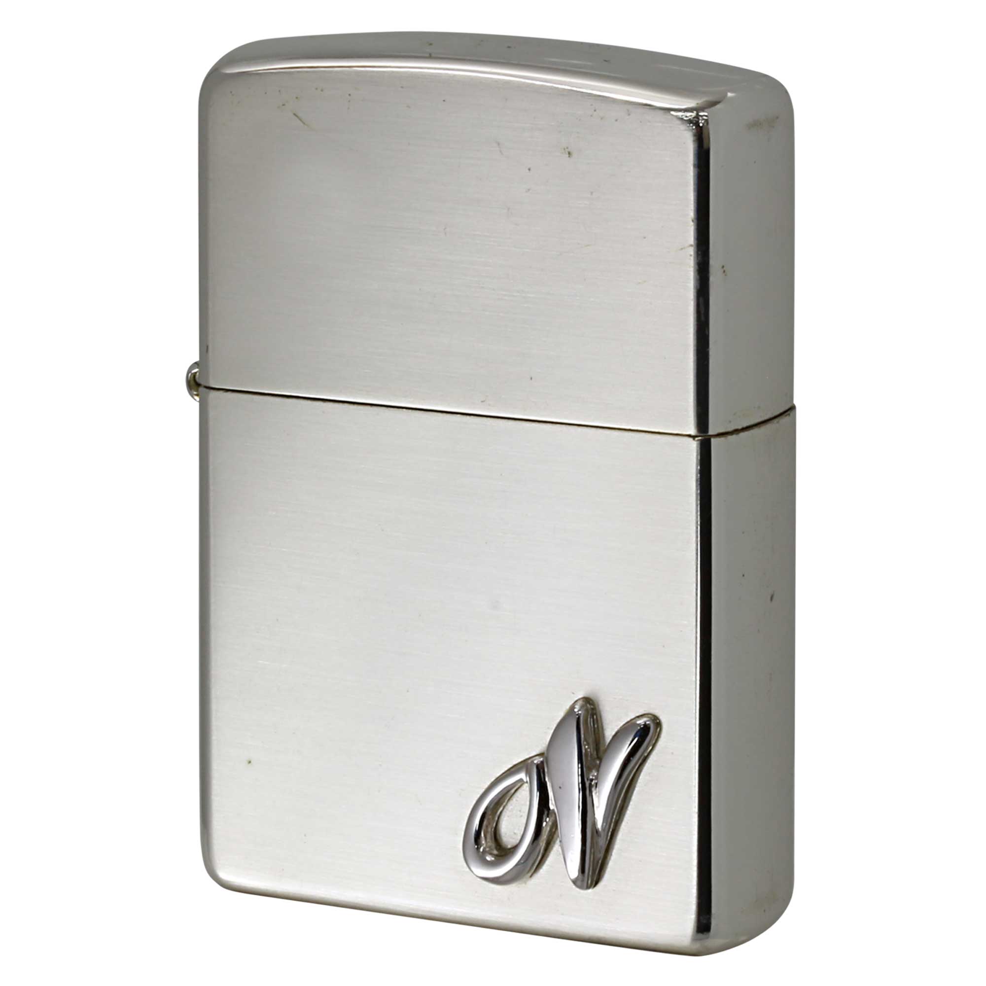 絶版/ヴィンテージ Zippo ジッポー 中古 2004年製造 イニシャル N メタル  [B]使用感ありやや傷汚れあり