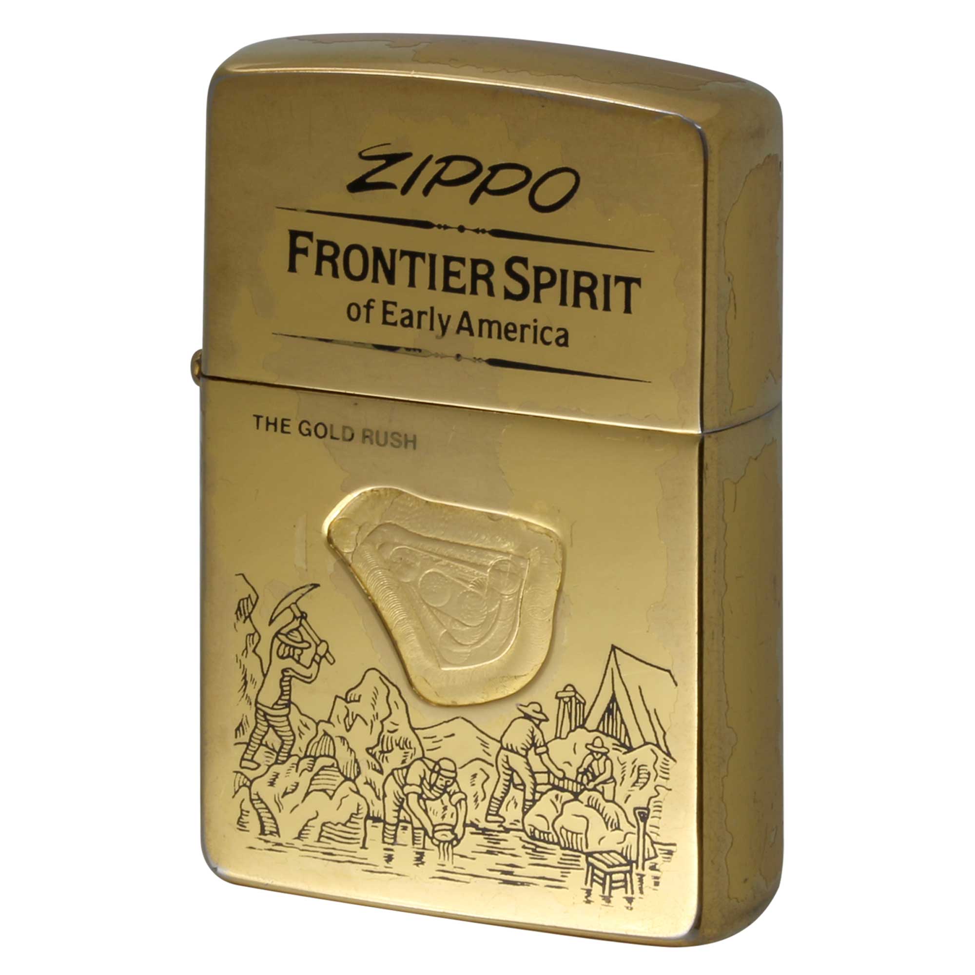 絶版/ヴィンテージ Zippo ジッポー 中古 1993年製造 限定1,000個 FRONTIER SPIRIT LIMITED No.0370   [C]使用感あり傷汚れあり