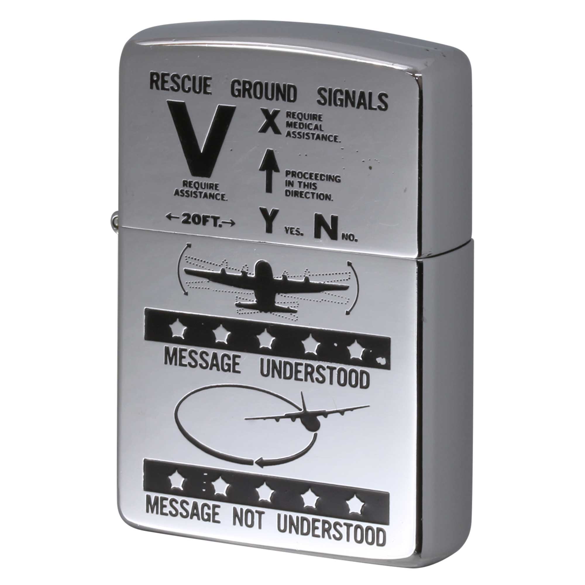 絶版/ヴィンテージ Zippo ジッポー 中古 1994年製造 ALPHA Sop- Survival ALPHA社 航空搭乗員 サバイバルシグナル  [A]使用感少なく状態が良い
