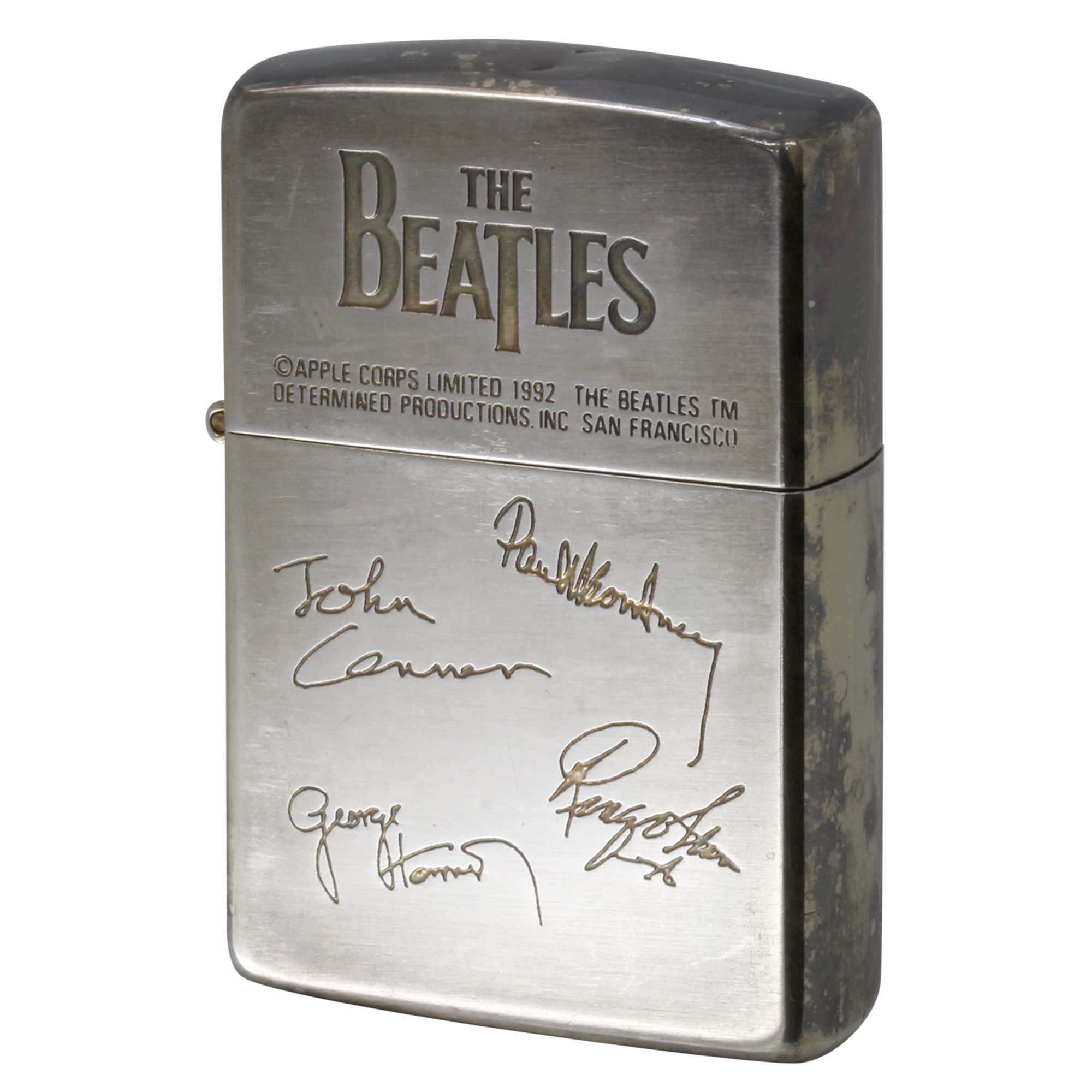 絶版/ヴィンテージ Zippo ジッポー 中古 1992年製造 THE BEATLS COLLECTION ビートルズ サイン  [C]使用感あり傷汚れあり