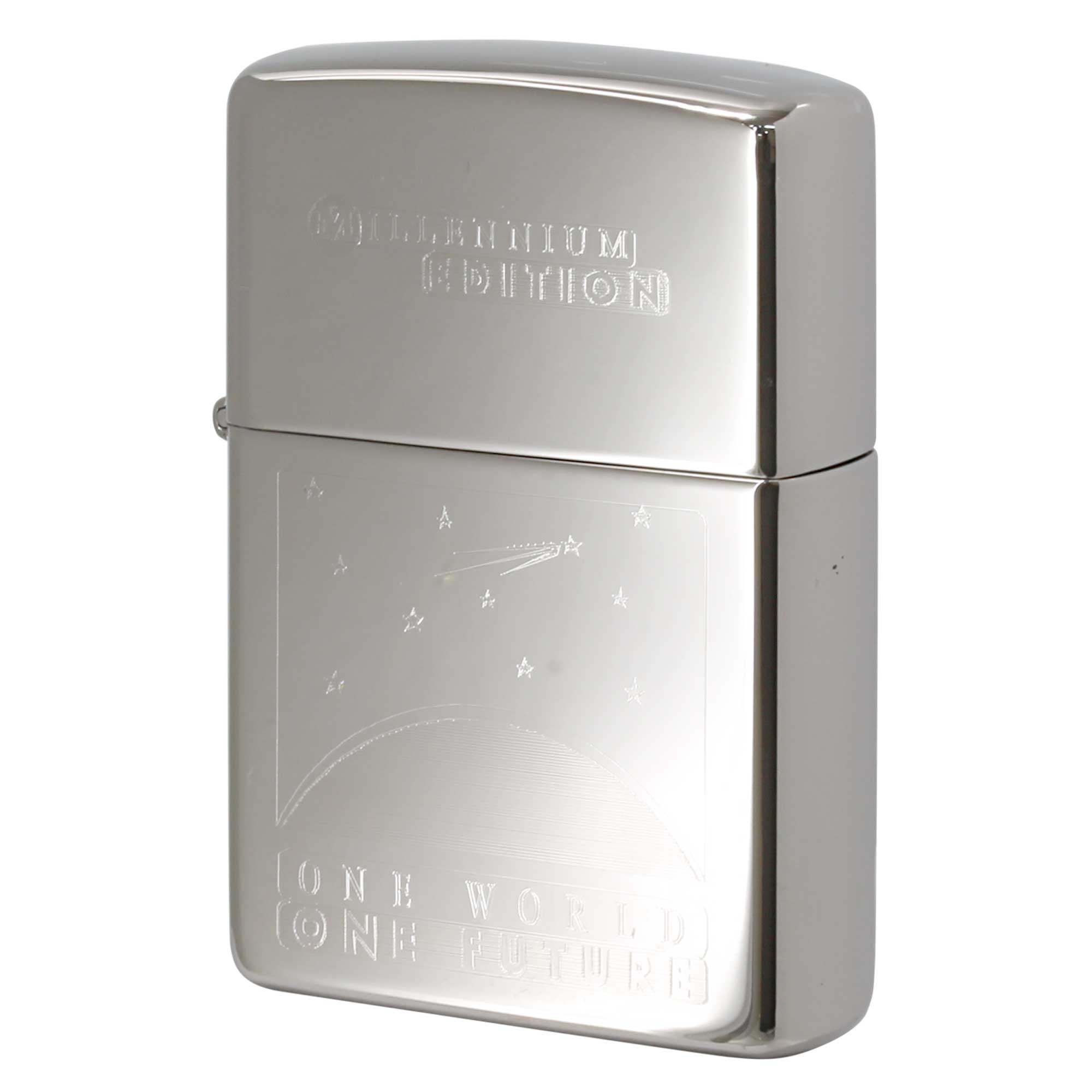 絶版/ヴィンテージ Zippo ジッポー 中古 1999年製造 ミレニアム コレクティブモデル ONE WORLD ONE FUTURE チタンコーティング  [S]ほぼ新品同様