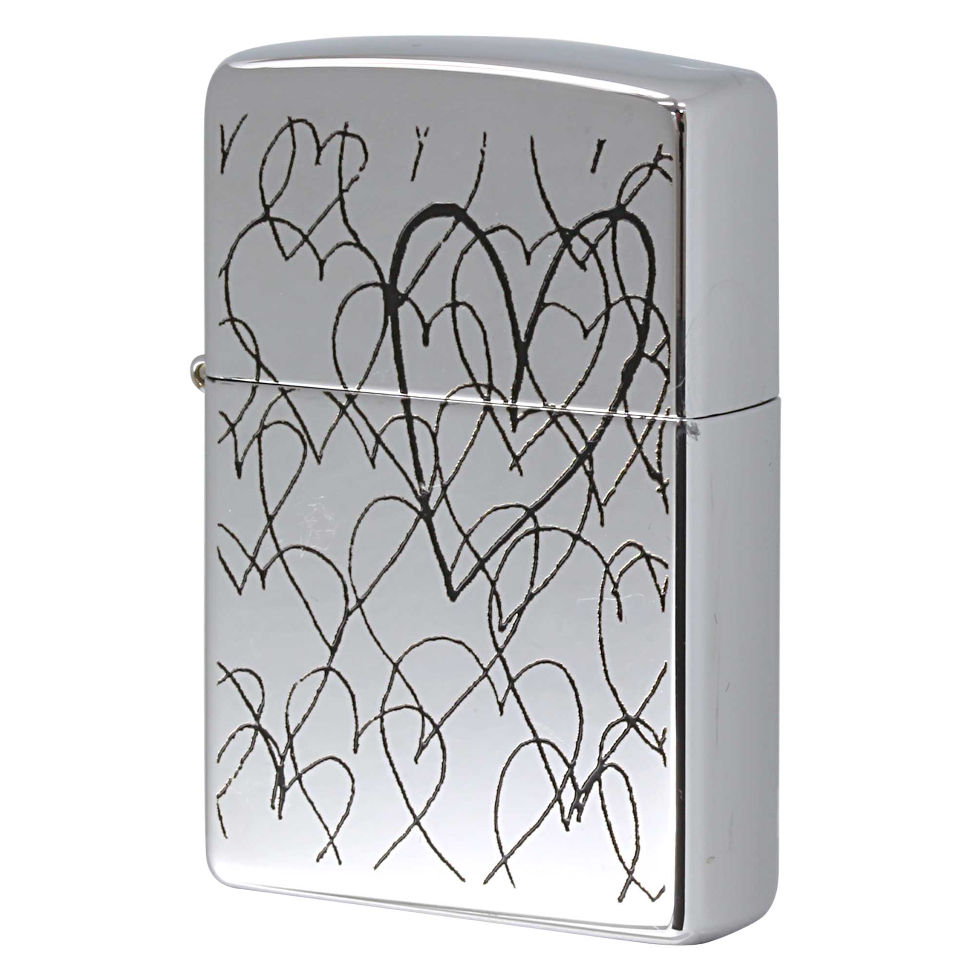 絶版/ヴィンテージ Zippo ジッポー 中古 2003年製造 ZIPPO Paul Smith ポール・スミス 試作品 ランダムハートブラック  [S]ほぼ新品同様