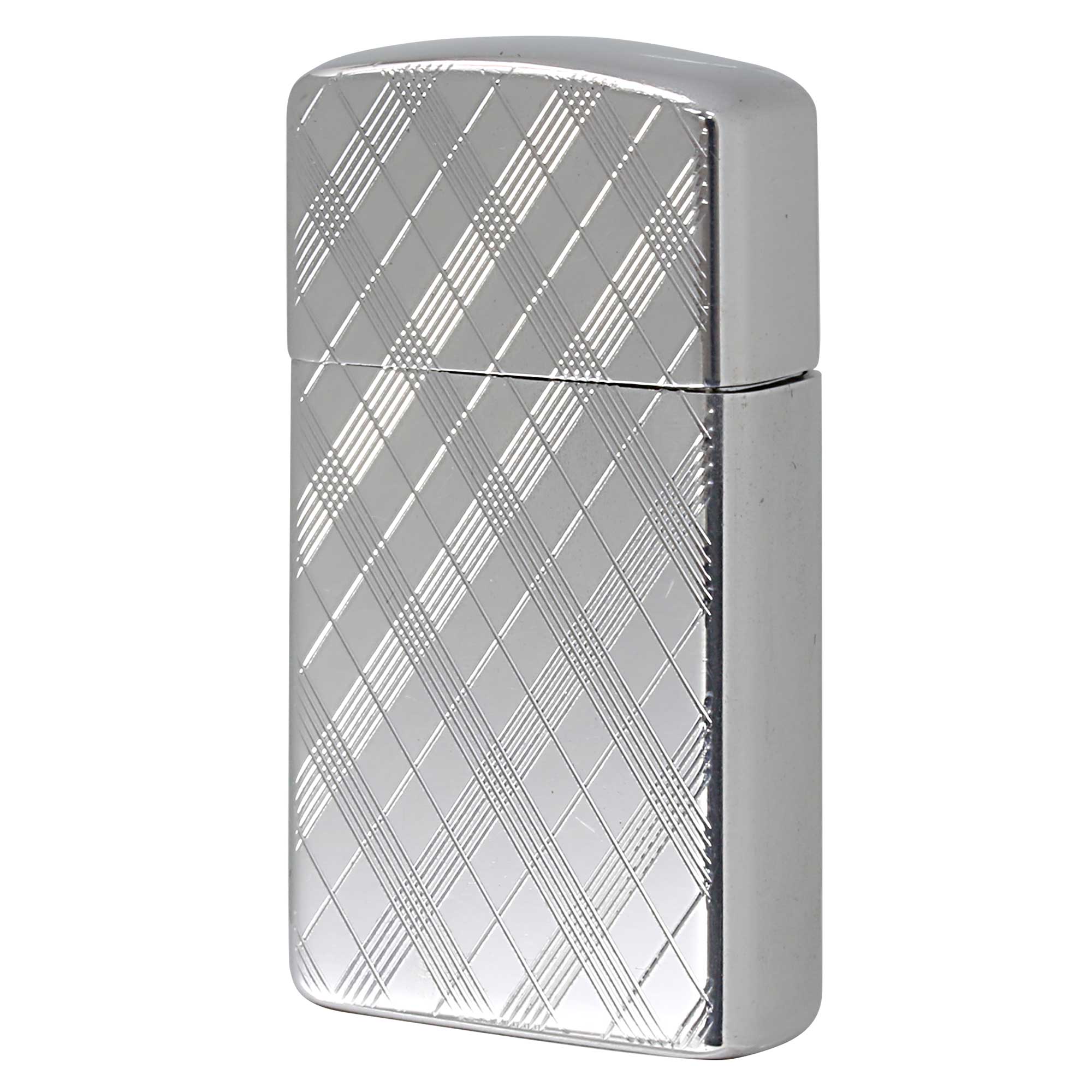 絶版/ヴィンテージ Zippo ジッポー 中古 2000年製造 ZIPPO Paul Smith ポール・スミス 試作品 スリム アルミカバー付 アーガイルチェック  [A]使用感少なく状態が良い